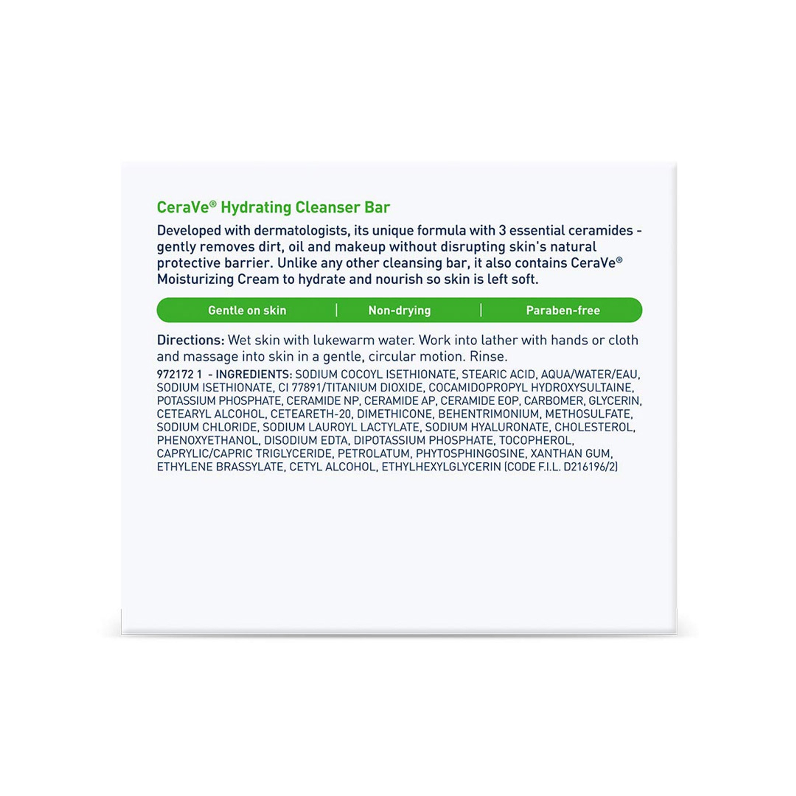 CeraVe Hydrating Cleanser Bar 4.5 oz (Pack of 2) - Soap-Free Body Wash & Facial Cleanser with Ceramides 7