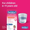 Children’s Benadryl Dye-Free Allergy Liquid, Bubble Gum Flavor, 4 fl.oz  - Antihistamine Allergy Relief Medicine for Kids 4