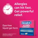 Benadryl Liqui-Gels Allergy Medicine 48 Count - Dye-Free Liquid Gel Capsules with 25mg of Diphenhydramine HCl 2