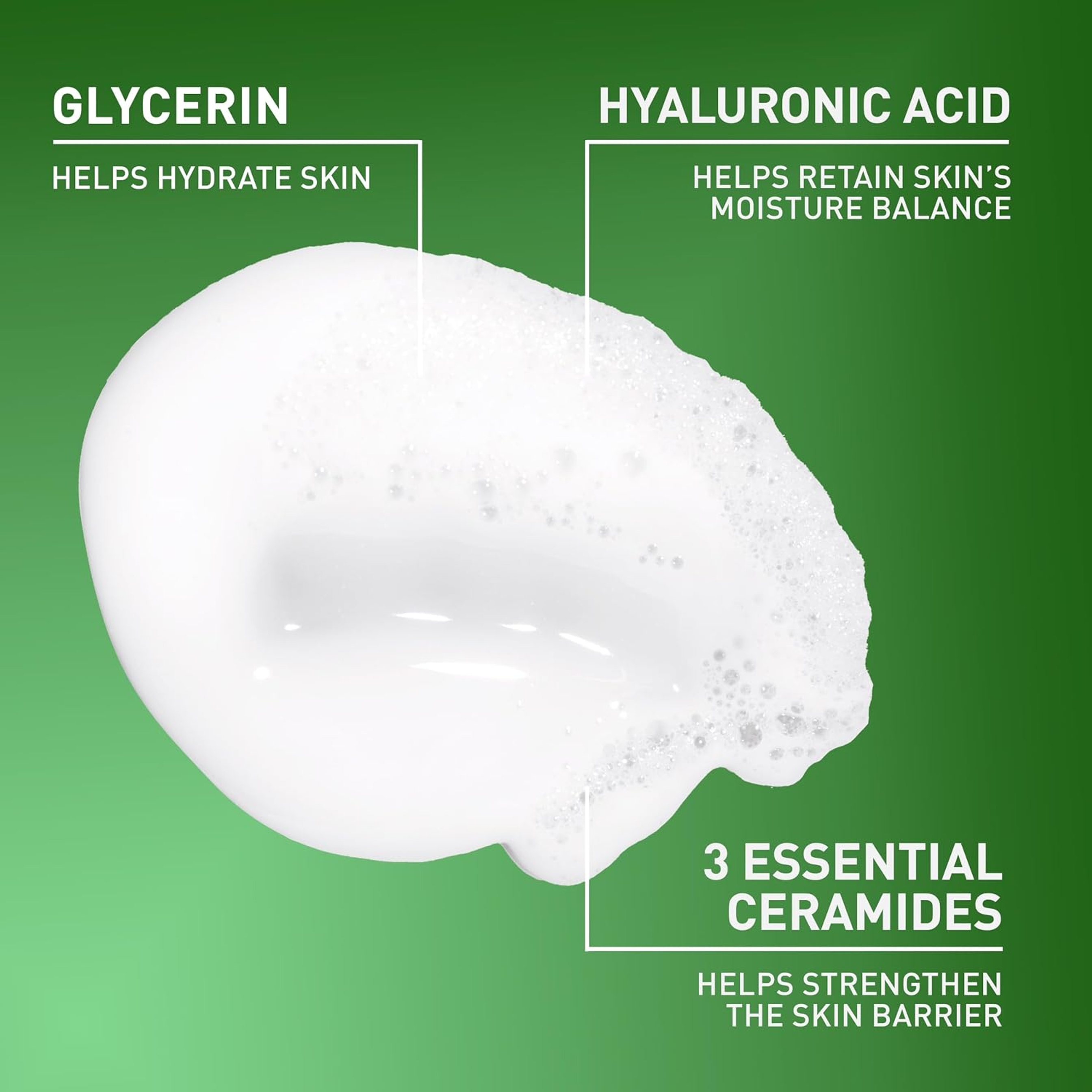 CeraVe Hydrating Cream To Foam Cleanser, Makeup Remover Face Wash For Dry Skin, Foaming Facial Cleanser With Hyaluronic Acid, Normal To Dry Skin, Fragrance Free & Non Comedogenic, 8 Fluid Ounces 2