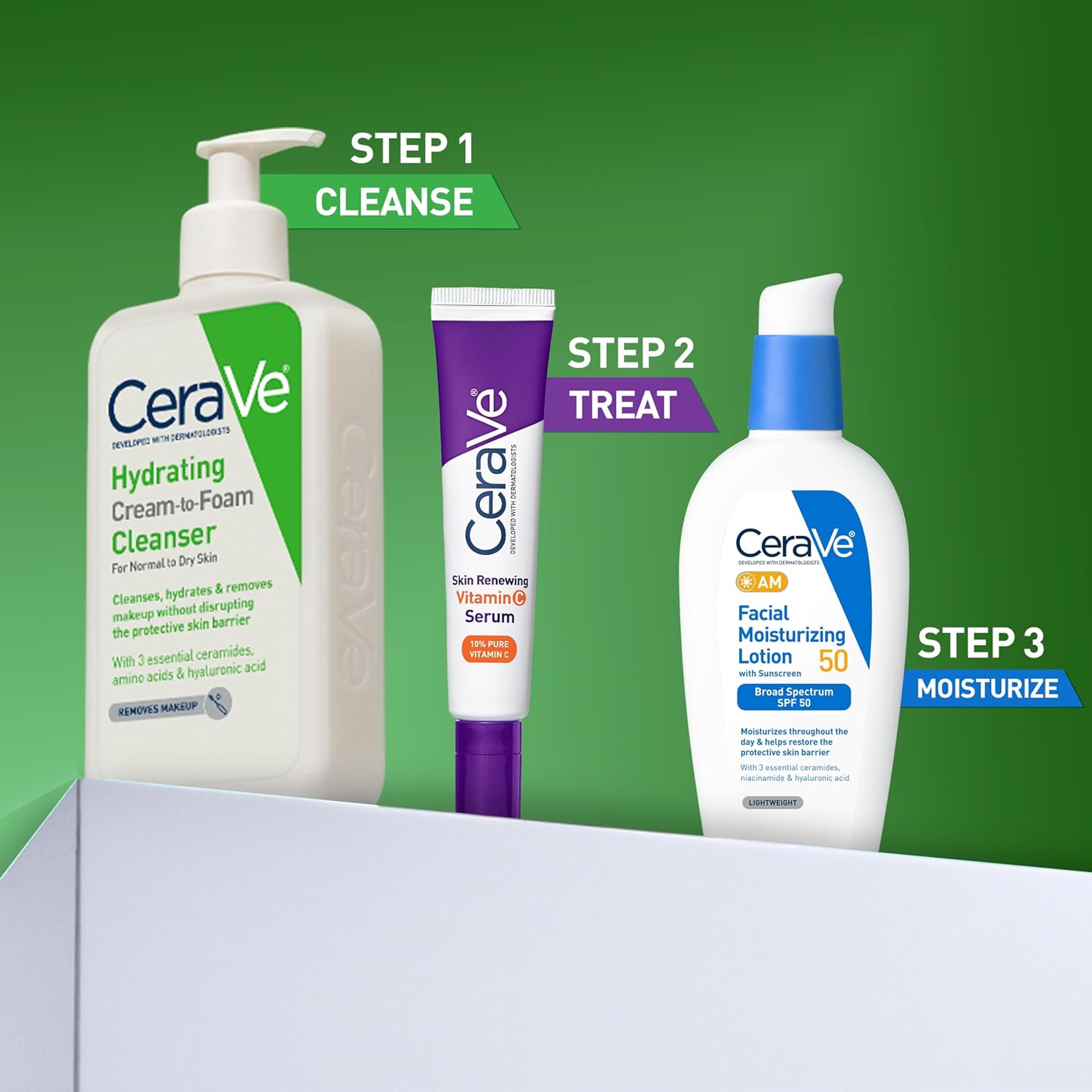 CeraVe Hydrating Cream To Foam Cleanser, Makeup Remover Face Wash For Dry Skin, Foaming Facial Cleanser With Hyaluronic Acid, Normal To Dry Skin, Fragrance Free & Non Comedogenic, 8 Fluid Ounces 6