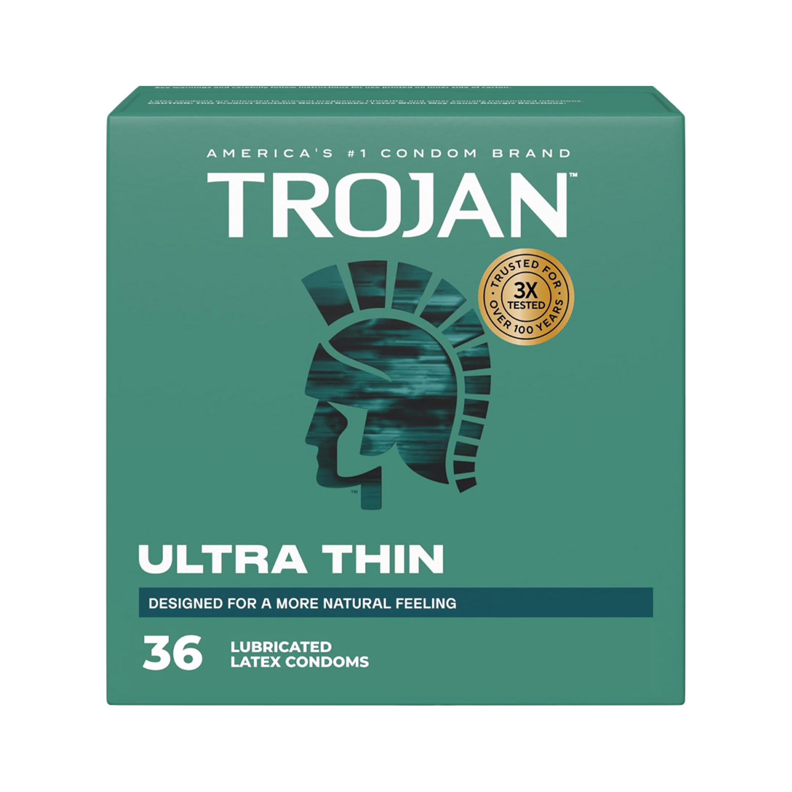 Trojan Ultra Thin Condoms 36 Count - Premium Latex Lubricated Condoms for a More Natural Feeling 1