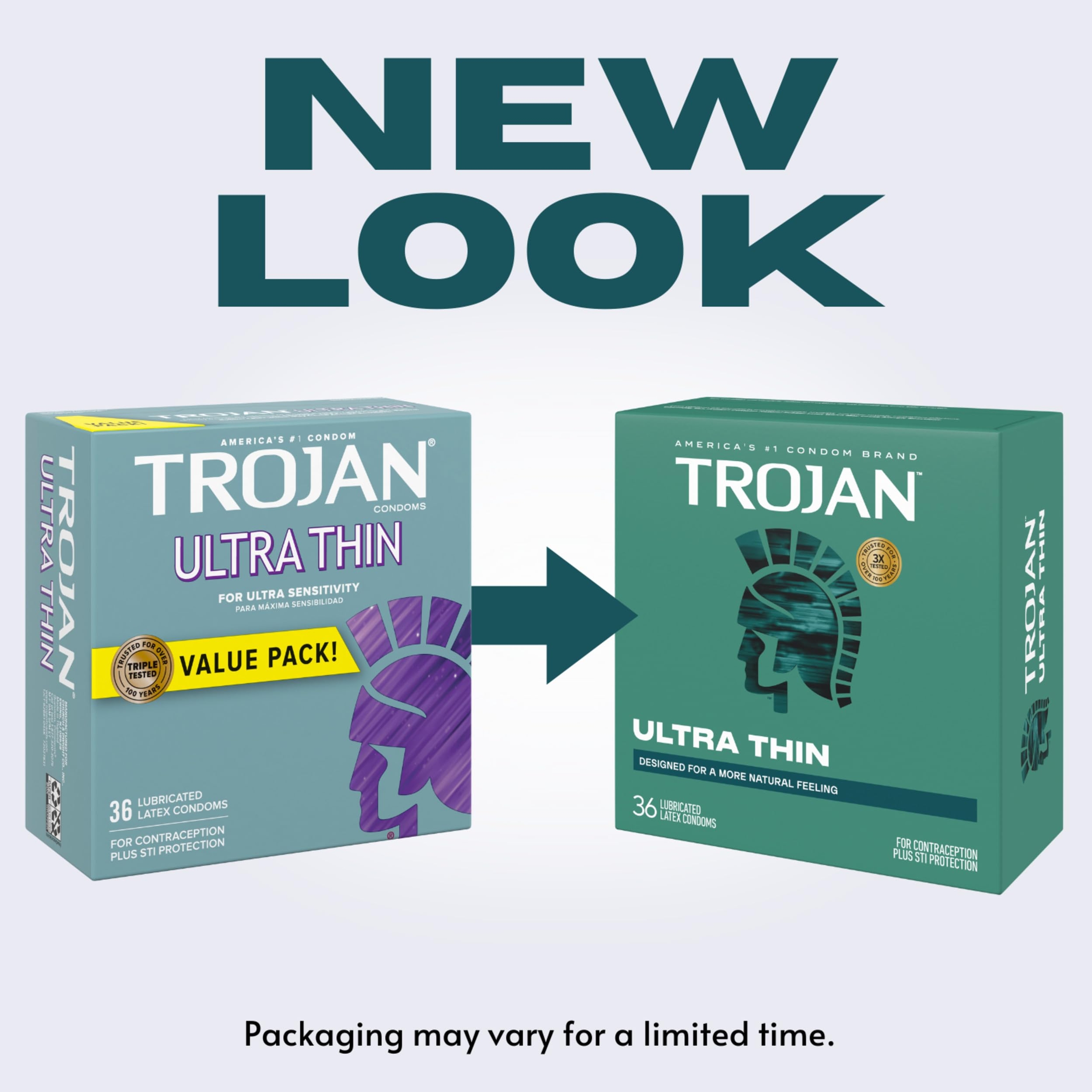Trojan Ultra Thin Condoms 36 Count - Premium Latex Lubricated Condoms for a More Natural Feeling 2