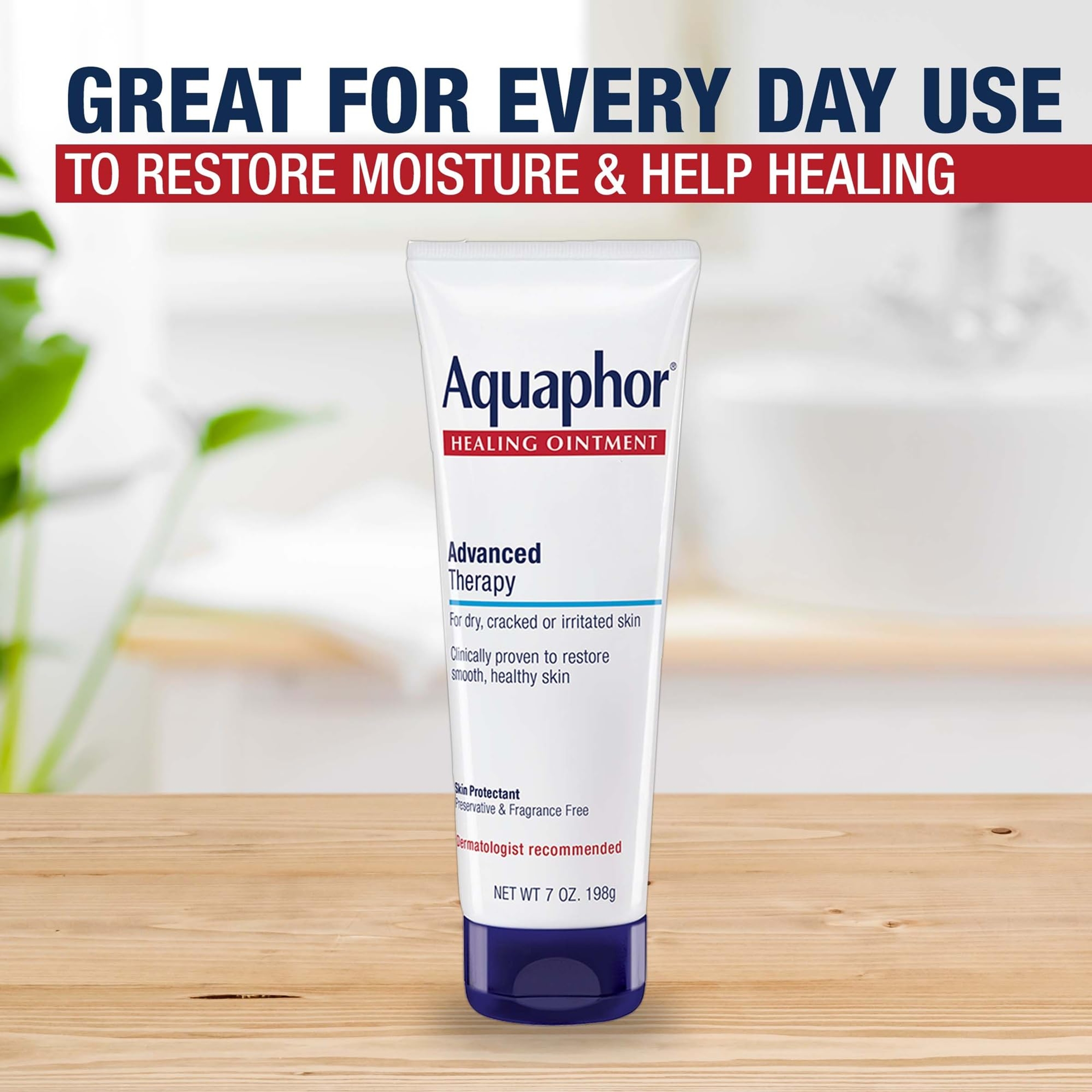 Aquaphor Healing Ointment Advanced Therapy 7 oz - Fragrance Free Body Moisturizer for Dry Skin 2