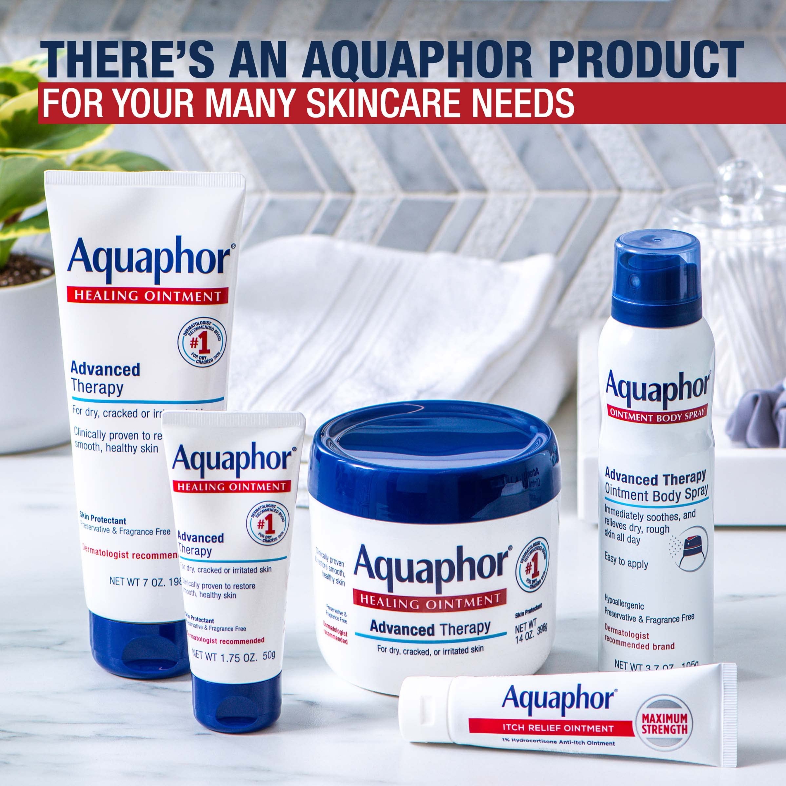 Aquaphor Healing Ointment Advanced Therapy 7 oz - Fragrance Free Body Moisturizer for Dry Skin 12