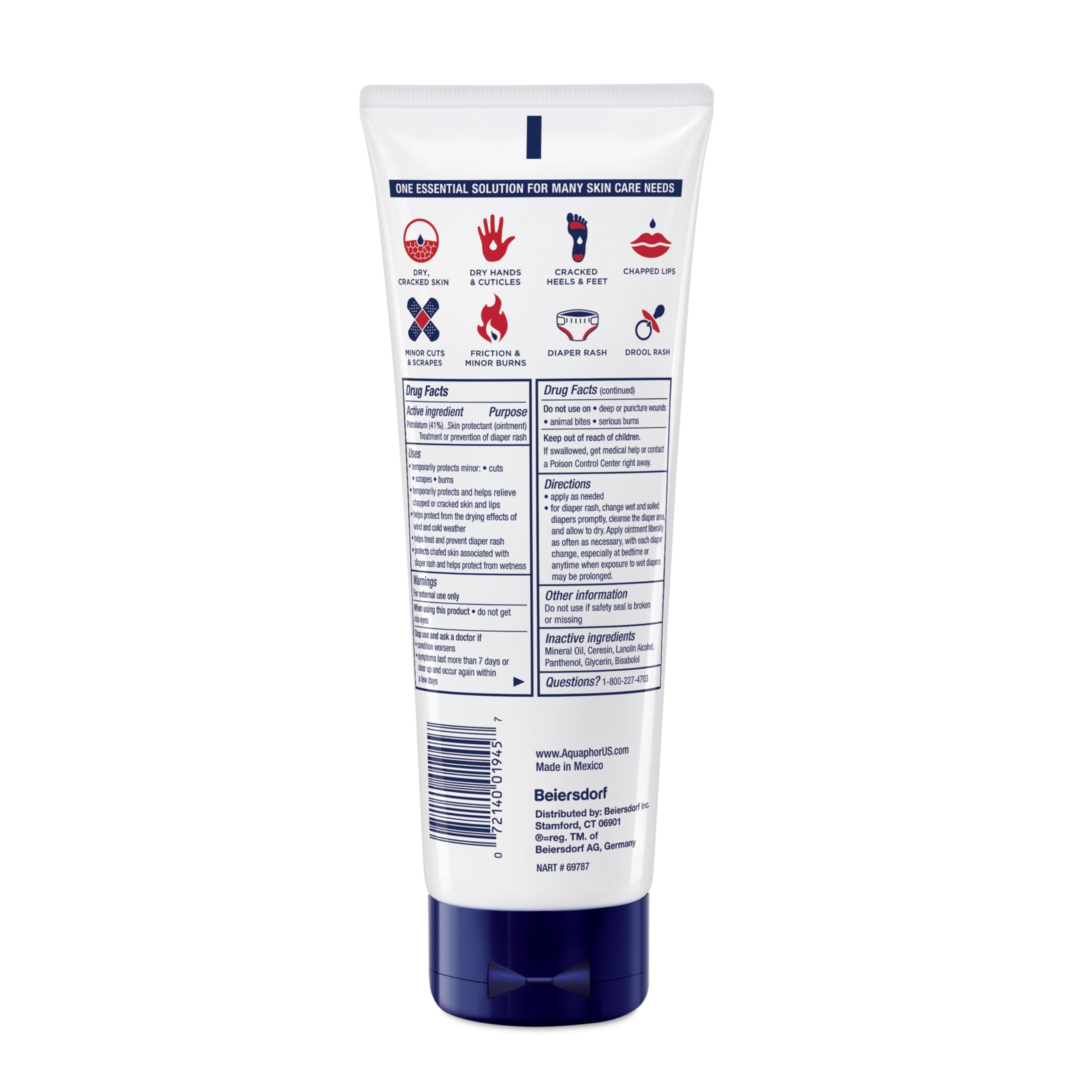 Aquaphor Healing Ointment Advanced Therapy 7 oz - Fragrance Free Body Moisturizer for Dry Skin 14
