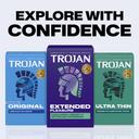Trojan Extended Pleasure Condoms 12 Count - Climax Control Lubricated Latex Condoms 6