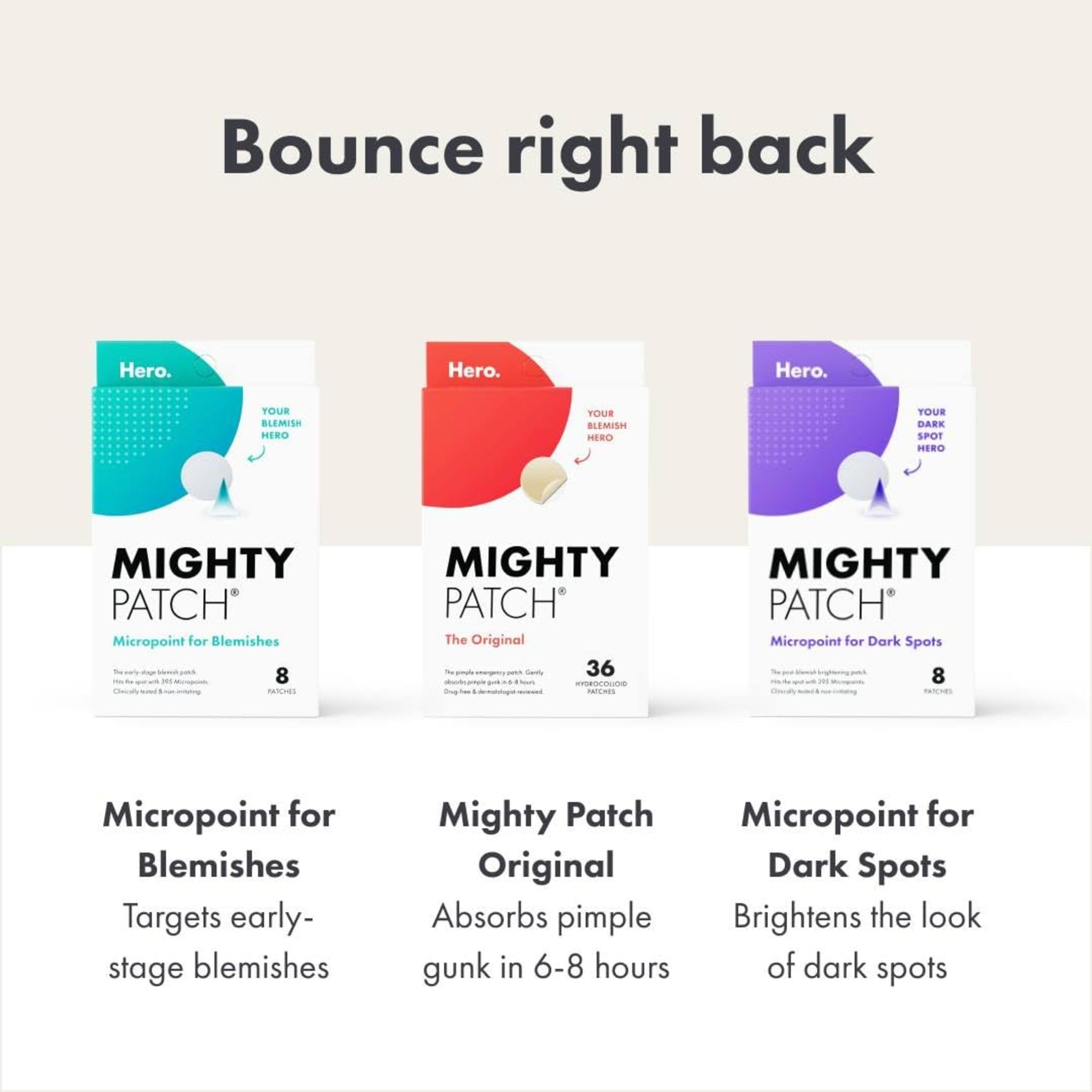 Mighty Patch Hero Cosmetics Original Patch 72 Count - Nighttime Hydrocolloid Acne Pimple Patches 9