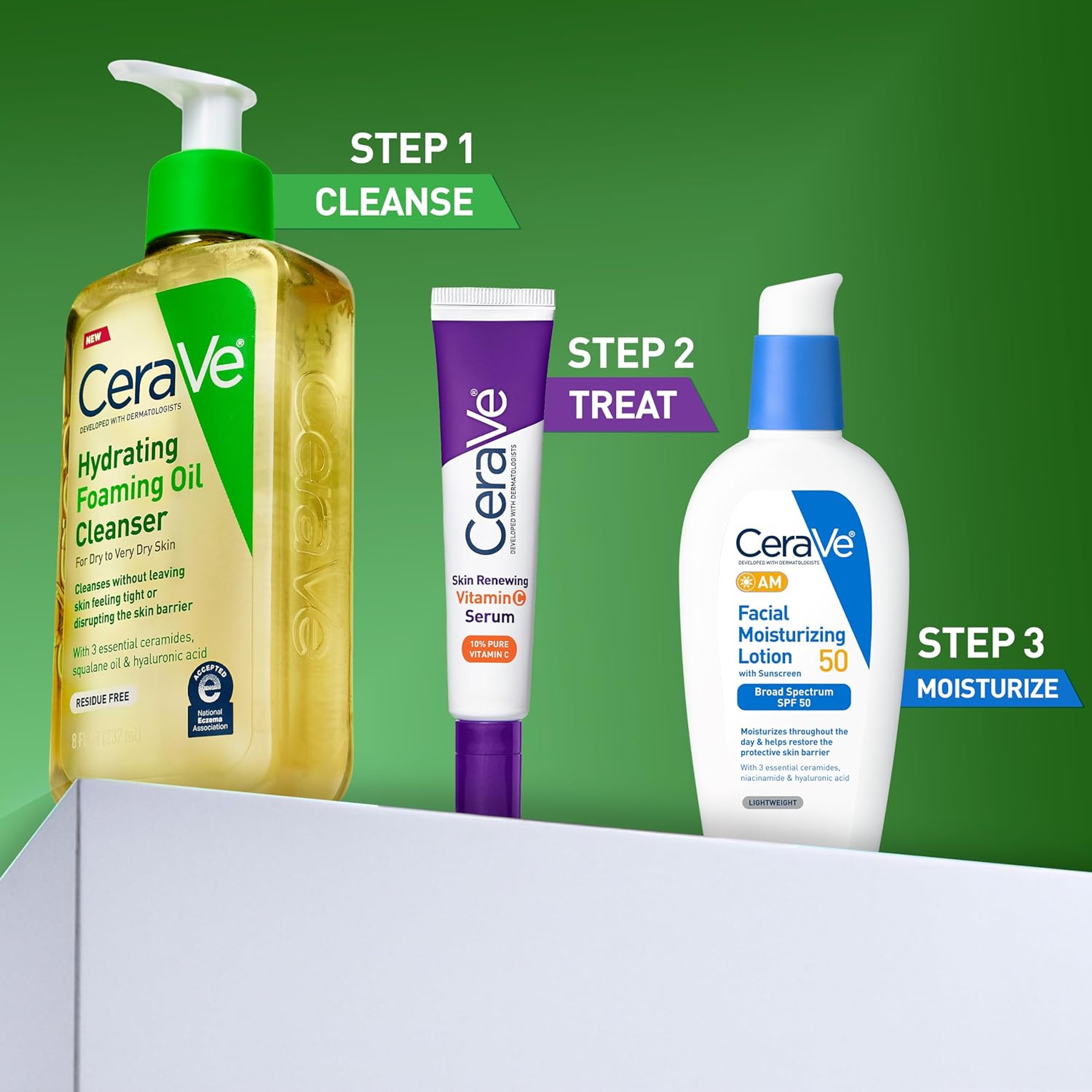CeraVe Hydrating Foaming Oil Cleanser 16 fl.oz - Double-Cleansing Efficacy Removes Makeup for Dry to Very Dry Skin 6