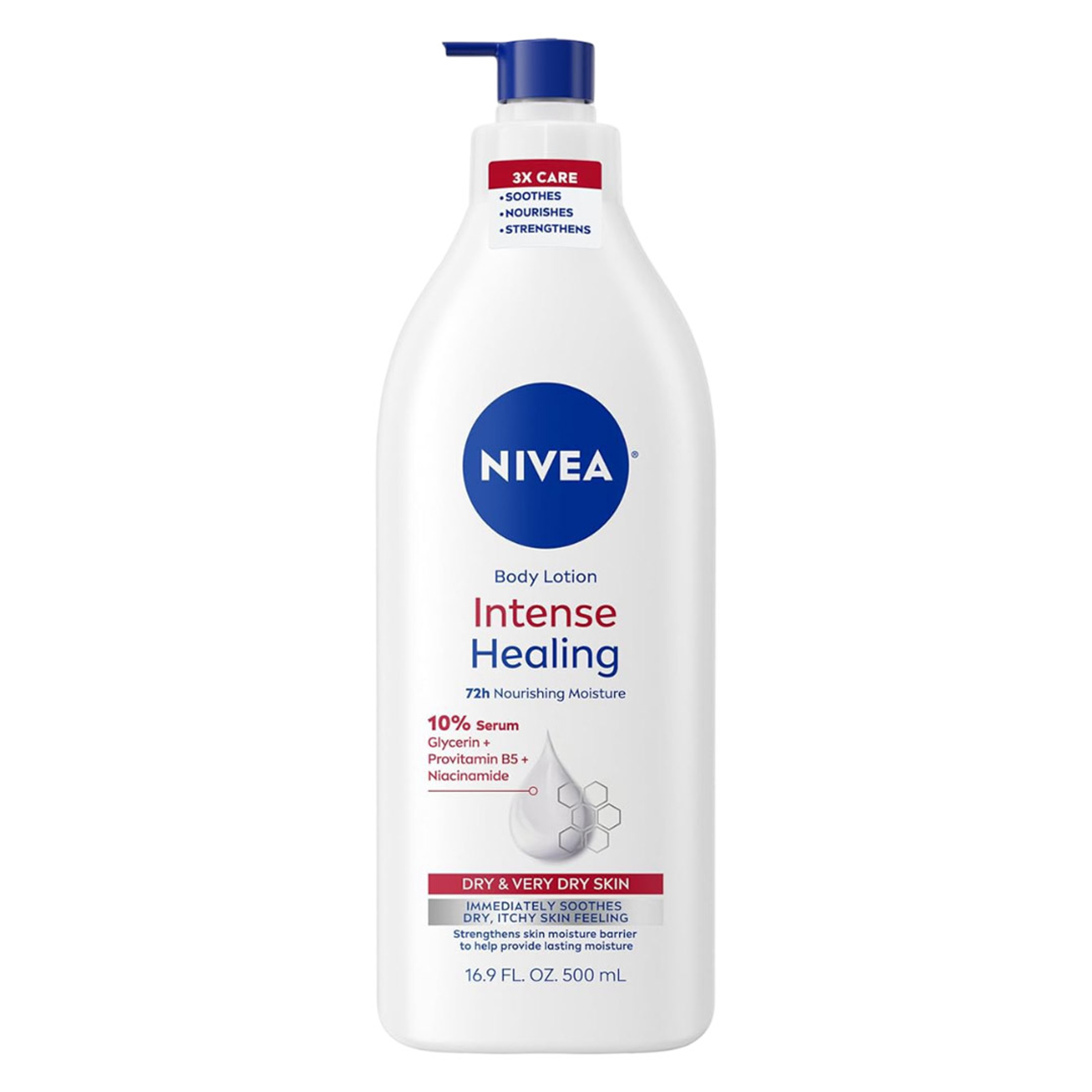 Nivea Intense Healing Body Lotion 16.9 fl.oz - 72HR Body Moisturizer for Dry & Very Dry Skin 2