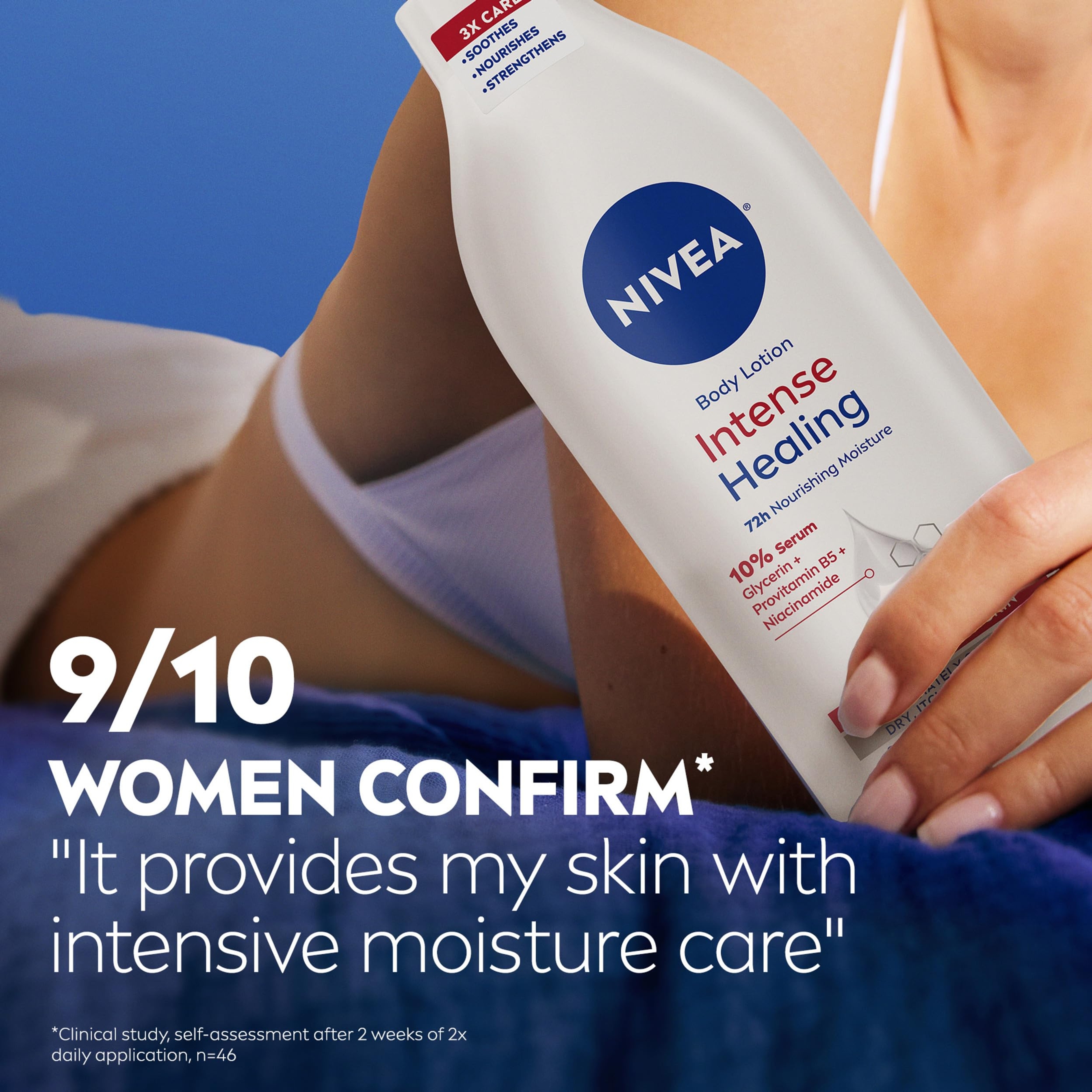 Nivea Intense Healing Body Lotion 16.9 fl.oz - 72HR Body Moisturizer for Dry & Very Dry Skin 8