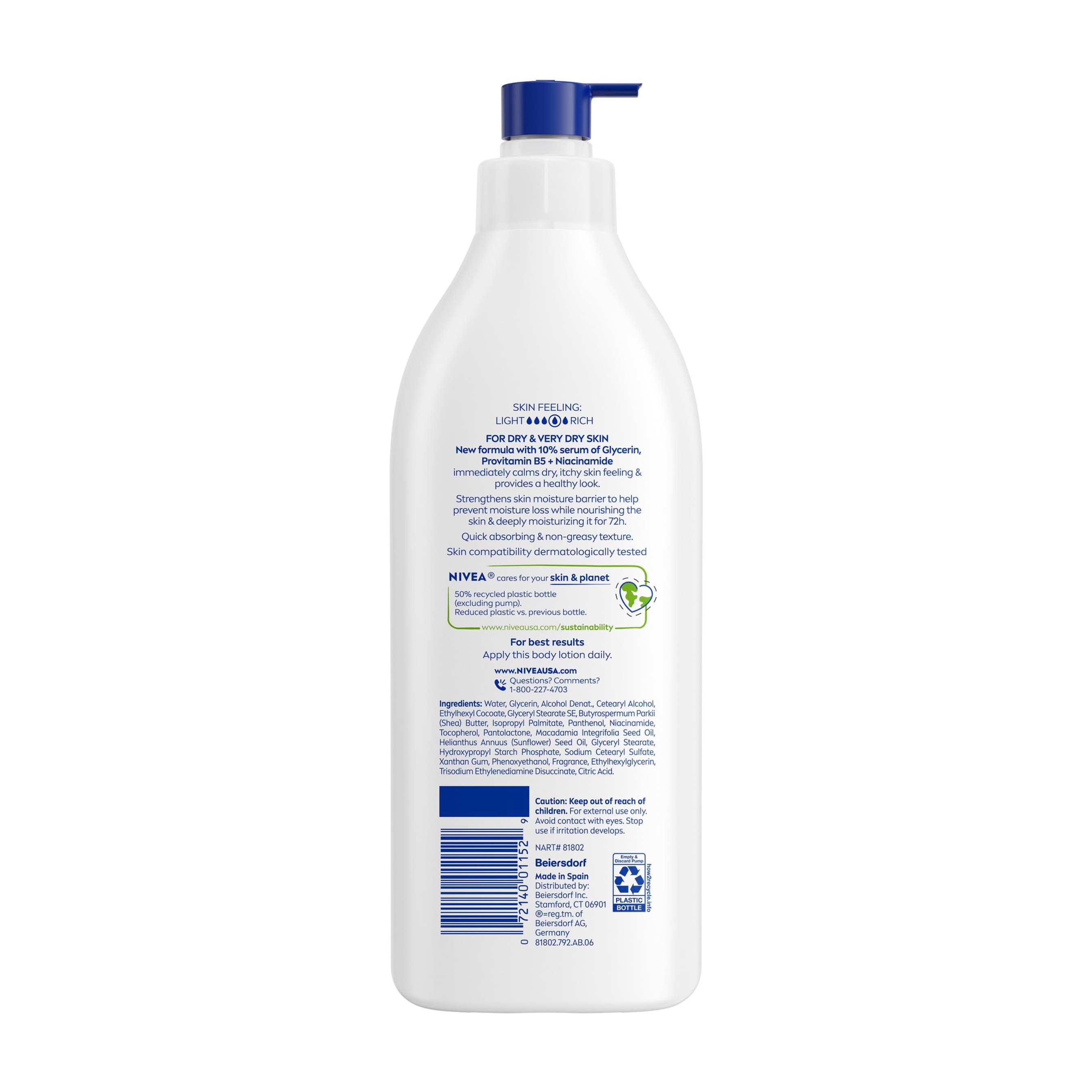 Nivea Intense Healing Body Lotion 16.9 fl.oz - 72HR Body Moisturizer for Dry & Very Dry Skin 11