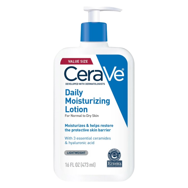 CeraVe Daily Moisturizing Lotion 16 fl.oz - Body Lotion & Face Moisturizer for Normal to Dry Skin with HA & Ceramides