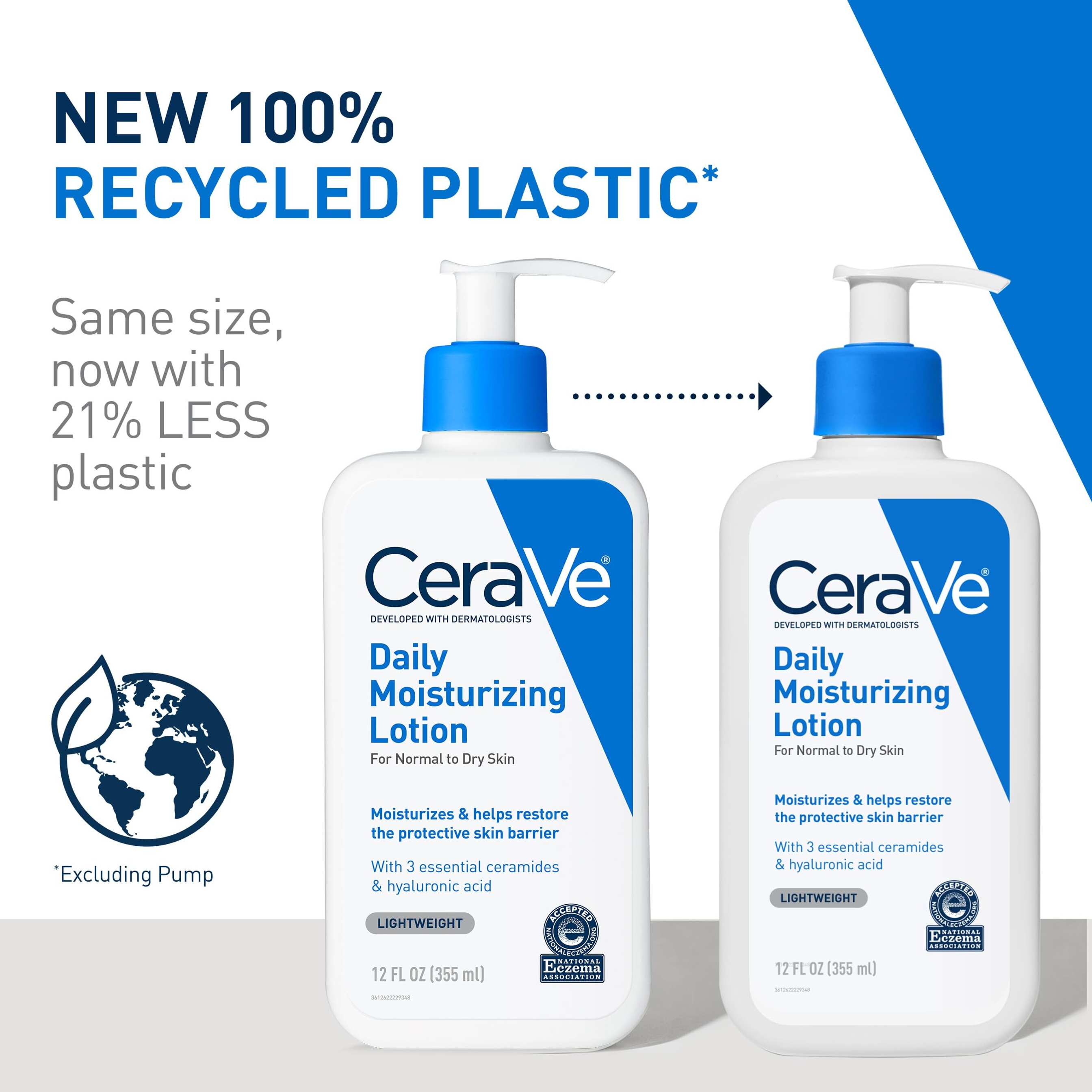 CeraVe Daily Moisturizing Lotion 16 fl.oz - Body Lotion & Face Moisturizer for Normal to Dry Skin with HA & Ceramides 3