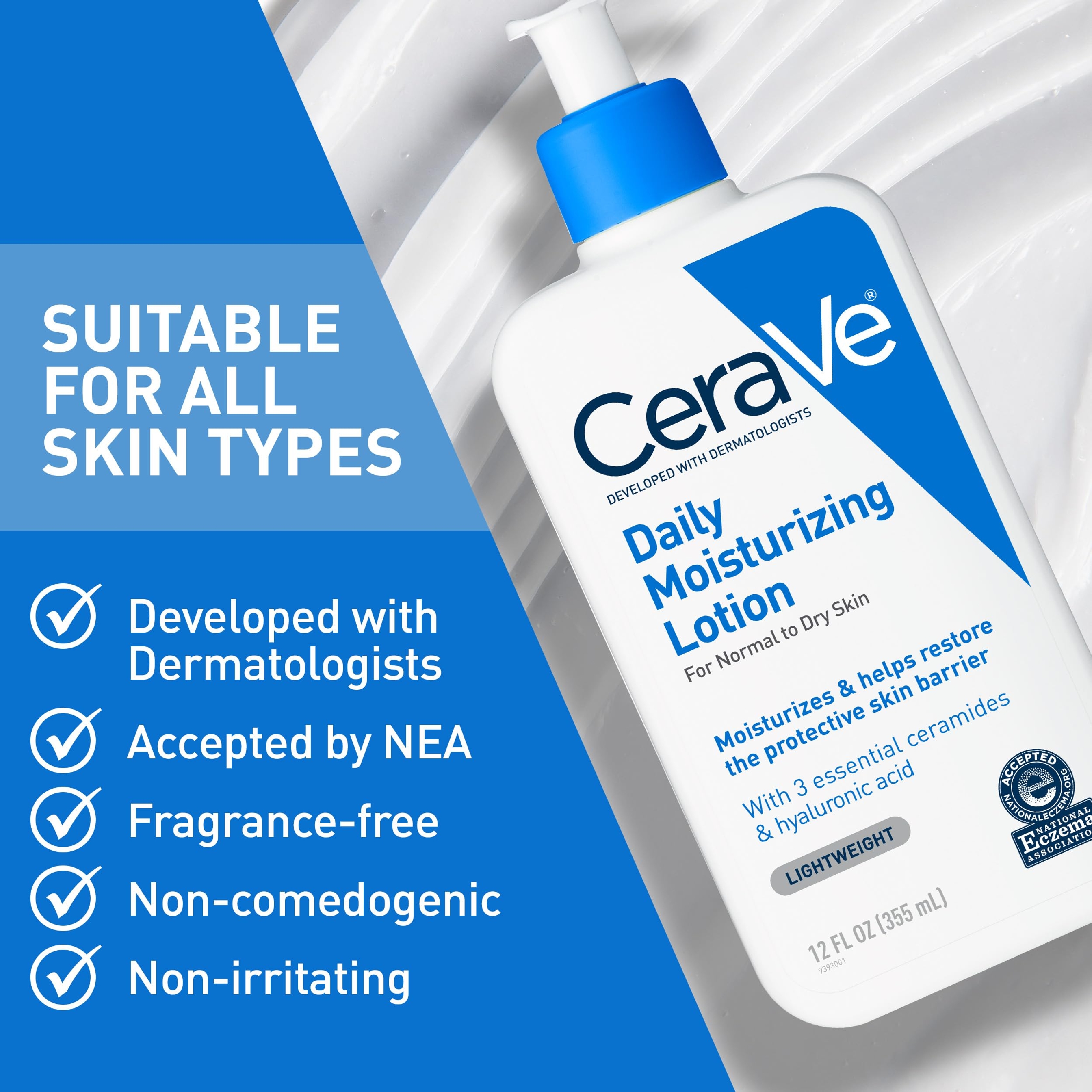 CeraVe Daily Moisturizing Lotion 16 fl.oz - Body Lotion & Face Moisturizer for Normal to Dry Skin with HA & Ceramides 6