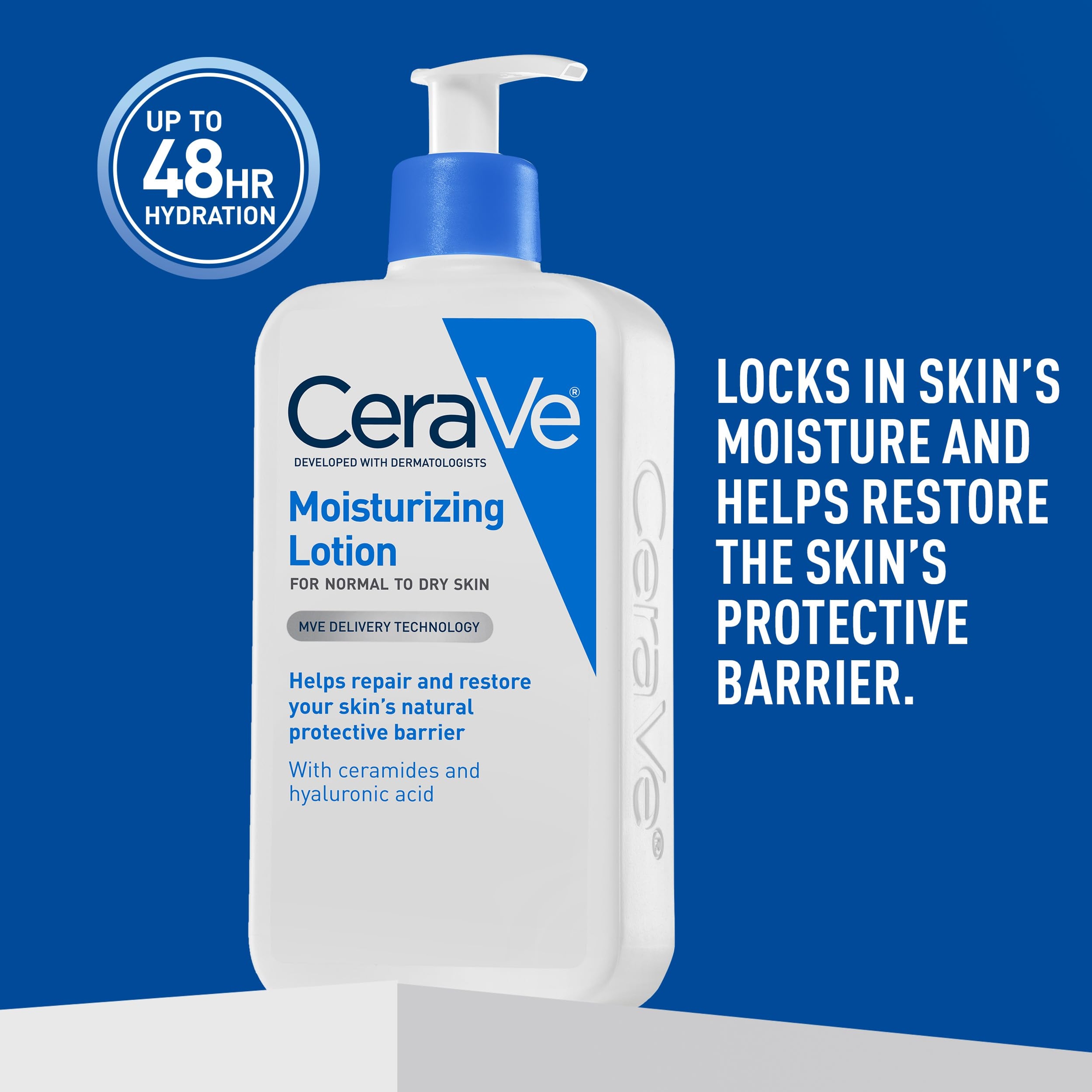 CeraVe Daily Moisturizing Lotion 16 fl.oz - Body Lotion & Face Moisturizer for Normal to Dry Skin with HA & Ceramides 7