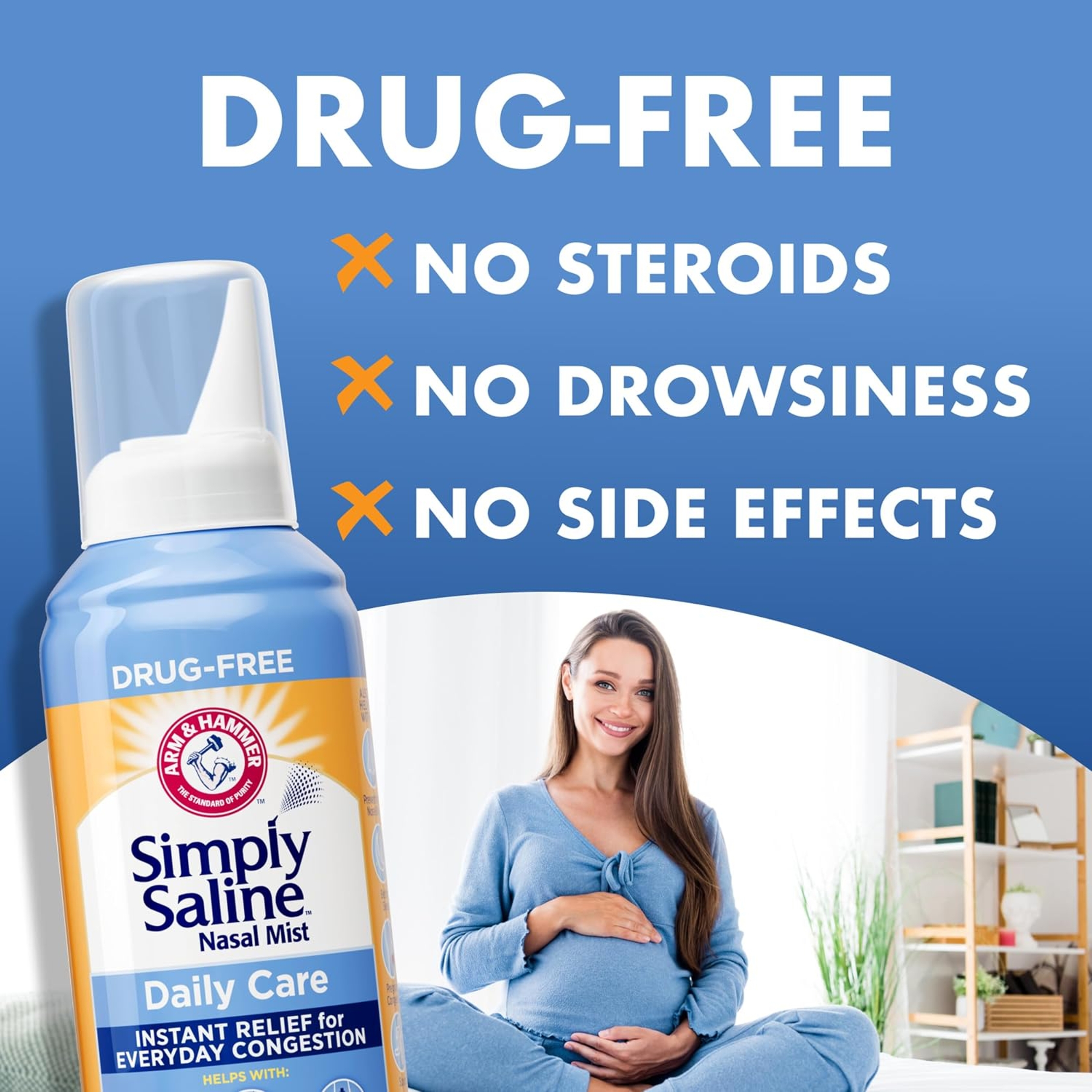 Arm & Hammer Simply Saline Nasal Care Daily Mist 4.5 oz - Instant Relief for Every Day Congestion 3