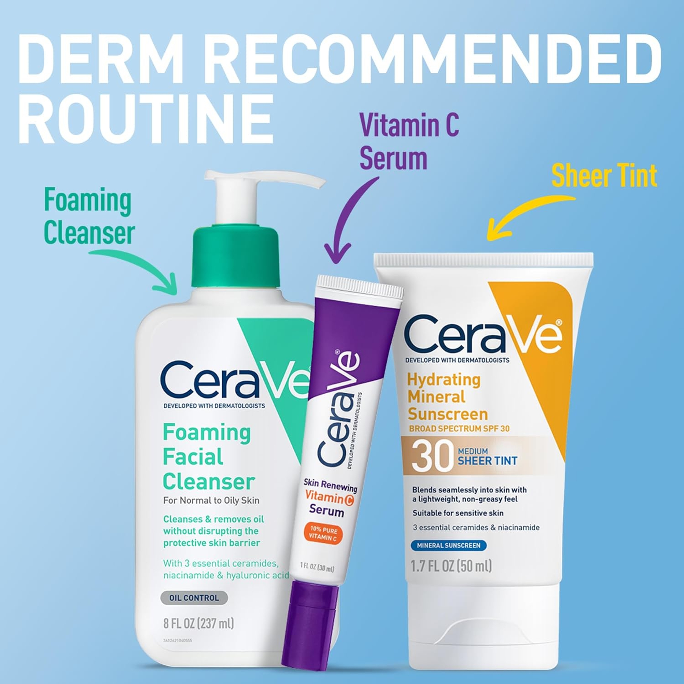 CeraVe Hydrating Mineral Sunscreen SPF30 Sheer Tint, Medium, 1.7 fl.oz - Lightweight, Non-Greasy Finish 8