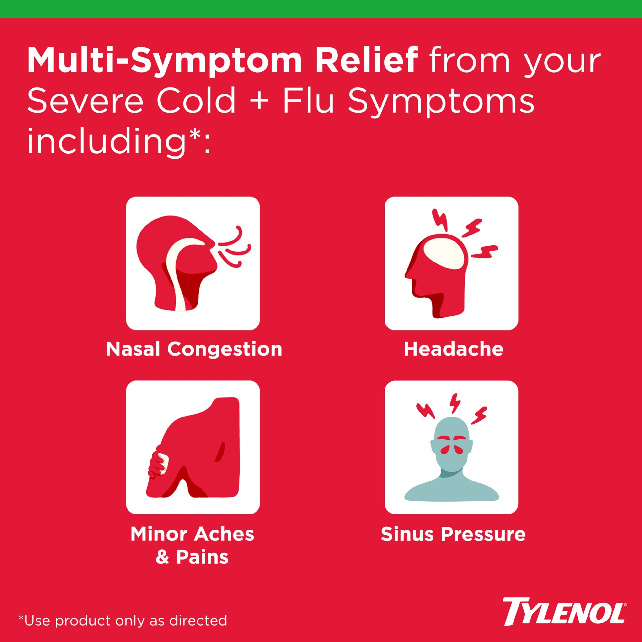 Tylenol Sinus Severe Daytime Caplets 24 Count - Acetaminophen, Pain Reliever, Fever Reducer & Nasal Decongestant 2