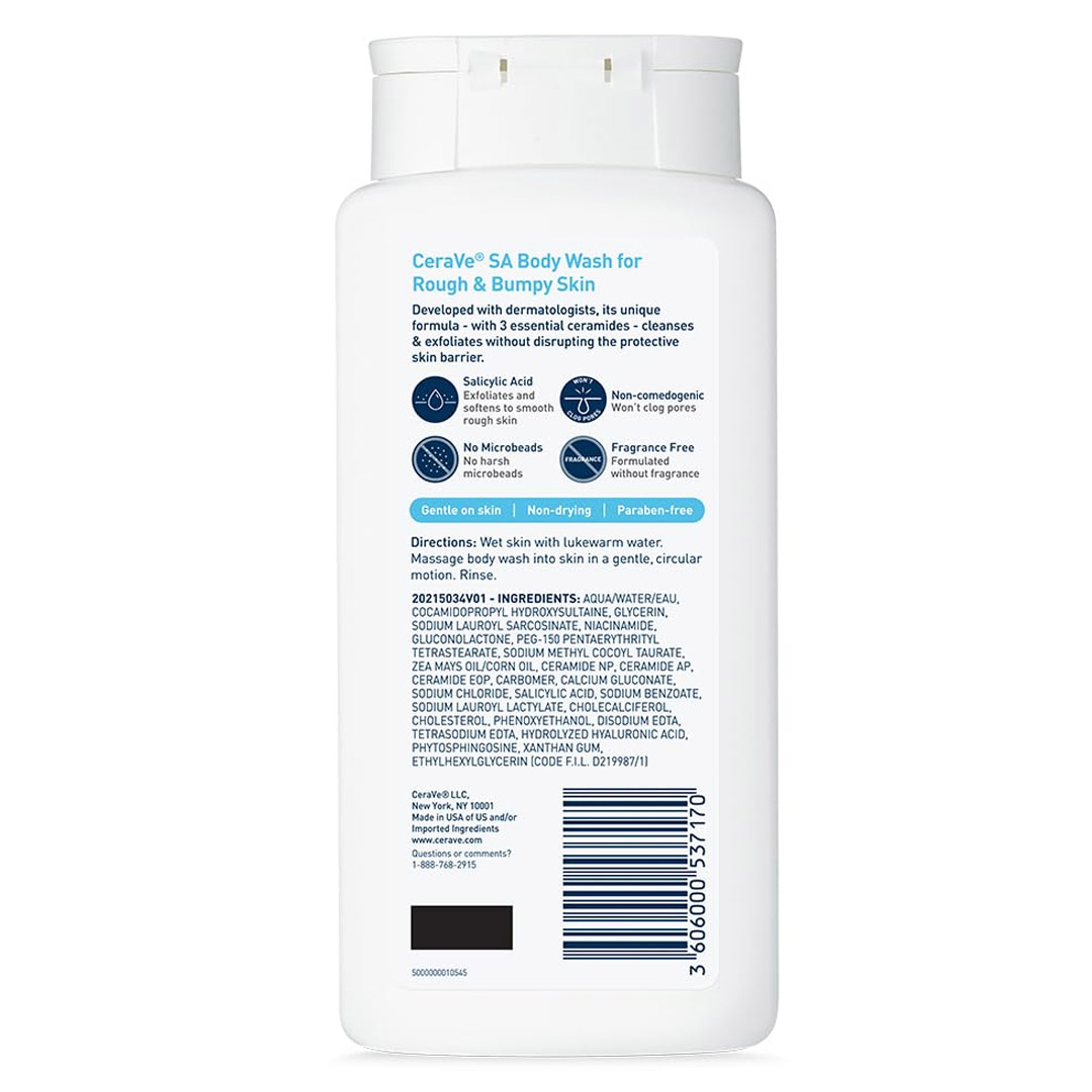CeraVe SA Body Wash for Rough & Bumpy Skin 10 fl.oz - Cleanses & Exfoliates Without Disrupting The Protective Skin Barrier 8