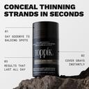 Toppik Hair Building Fibers, Black, 0.42 oz - Instantly Fills In Thinning Areas, Conceals Hair Loss 2