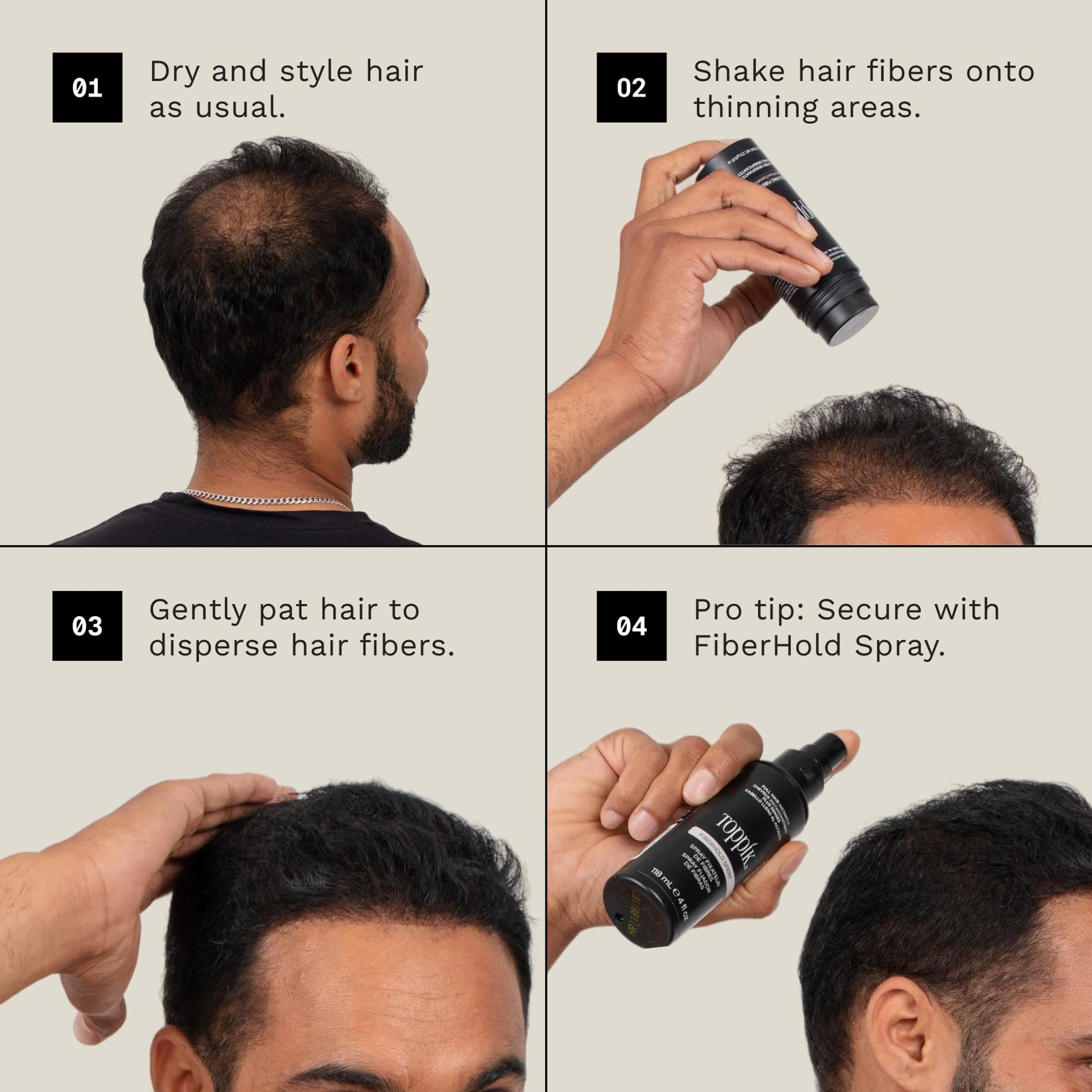 Toppik Hair Building Fibers, Black, 0.42 oz - Instantly Fills In Thinning Areas, Conceals Hair Loss 8