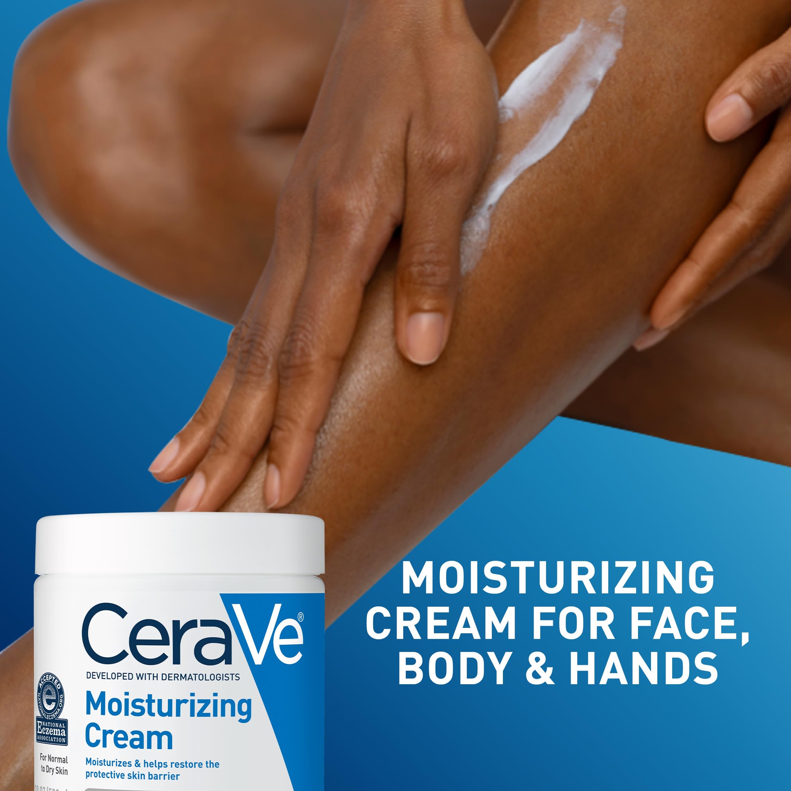 CeraVe Moisturizing Cream 16 oz - Body & Face Moisturizer for Normal to Dry Skin with Ceramides 5