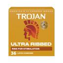 Trojan Ultra Ribbed Condoms 36 Count - Thin Ribbed Condoms for Stimulation 1