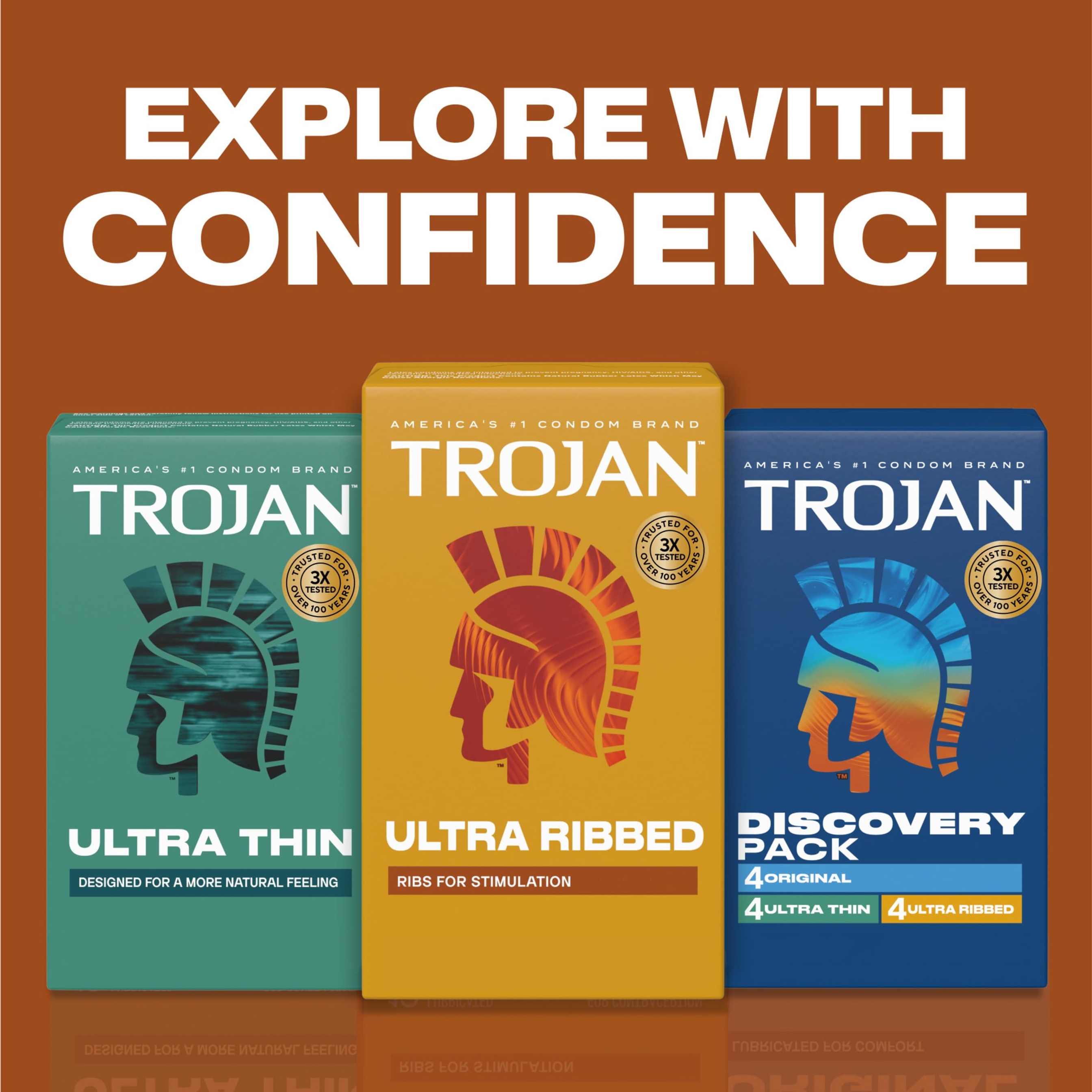 Trojan Ultra Ribbed Condoms 36 Count - Thin Ribbed Condoms for Stimulation 6
