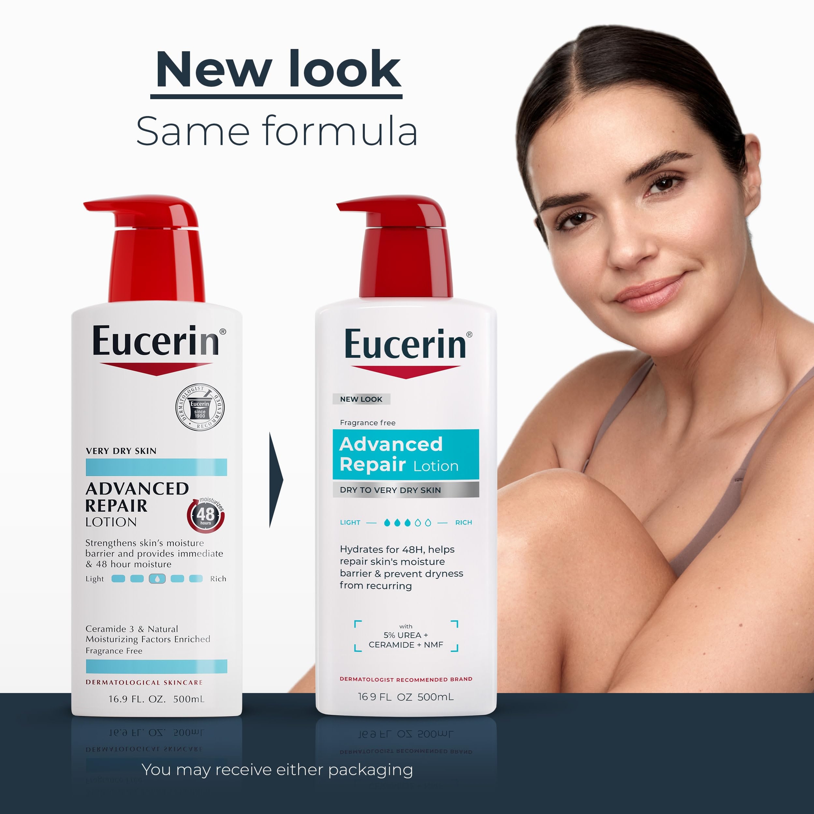 Eucerin Advanced Repair Lotion 16.9 fl.oz - Fragrance Free Body Moisturizer for Dry to Very Dry Skin 3