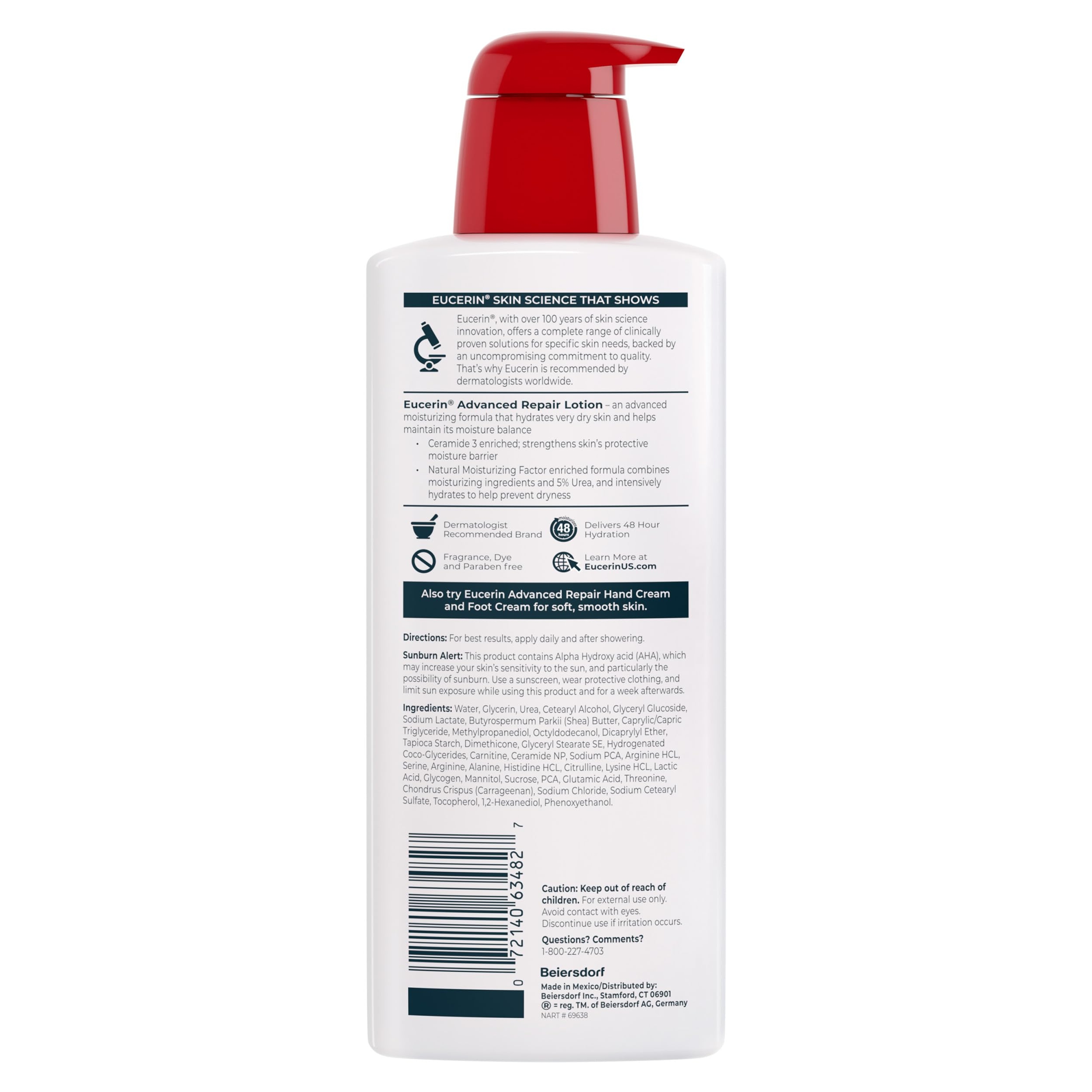 Eucerin Advanced Repair Lotion 16.9 fl.oz - Fragrance Free Body Moisturizer for Dry to Very Dry Skin 14