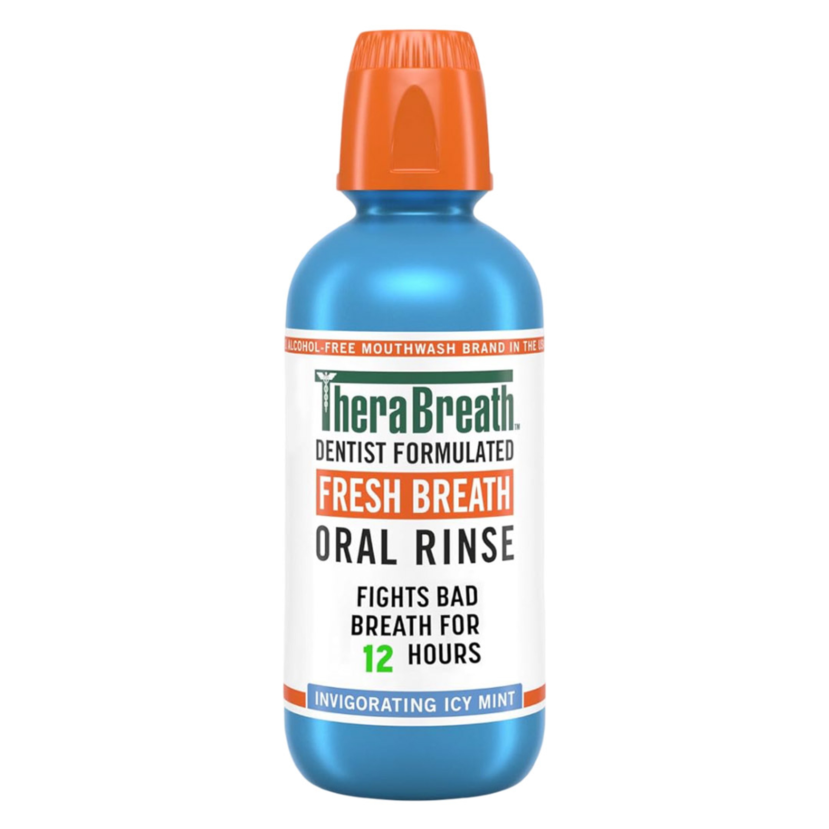 TheraBreath Fresh Breath Oral Rinse, Invigorating Icy Mint, 16 fl.oz - Alcohol-Free Breath Freshener Mouthwash 1