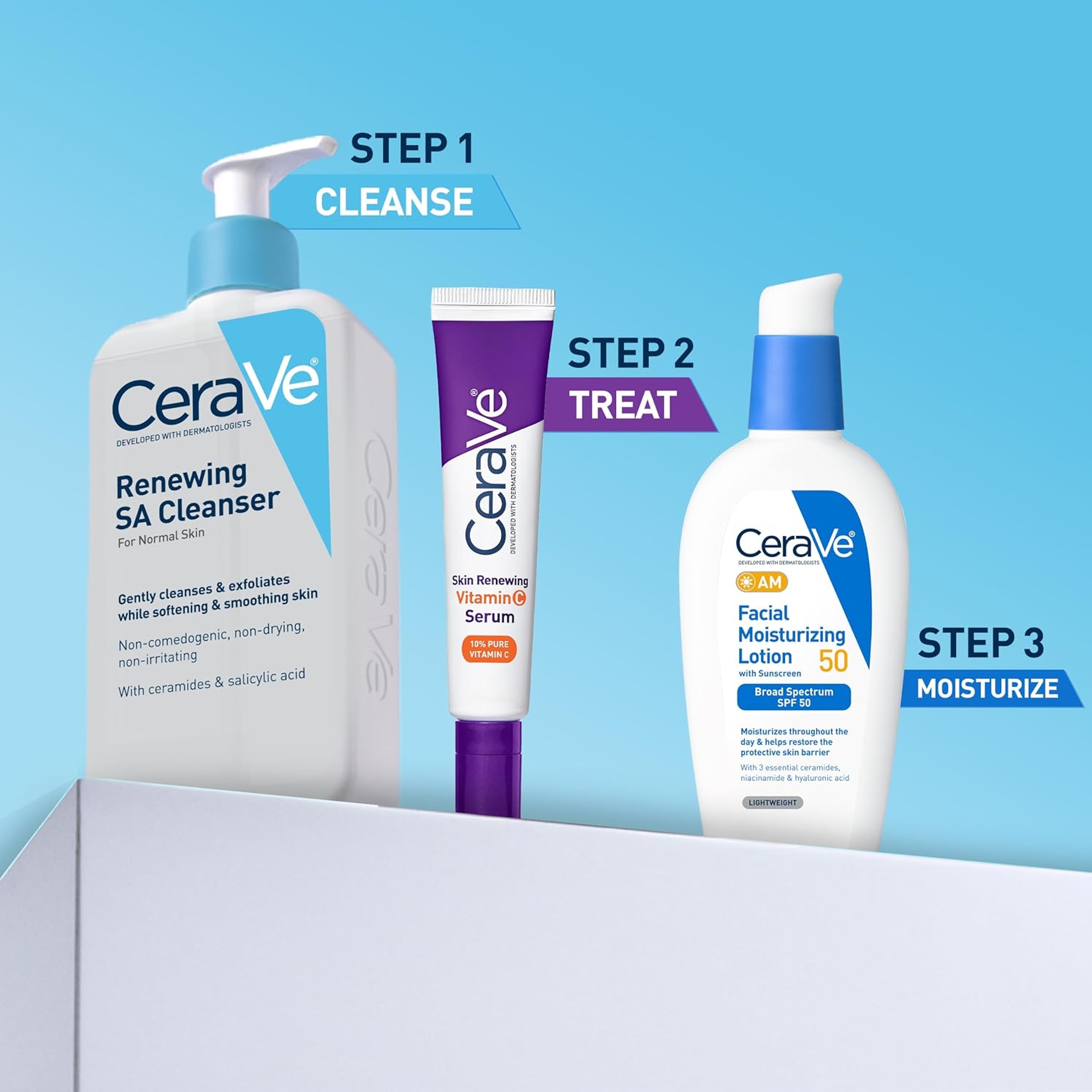 CeraVe Renewing SA Cleanser 16 fl.oz - BHA Exfoliating Face Wash Gently Cleanses, Helps Soften & Smooth Skin 7