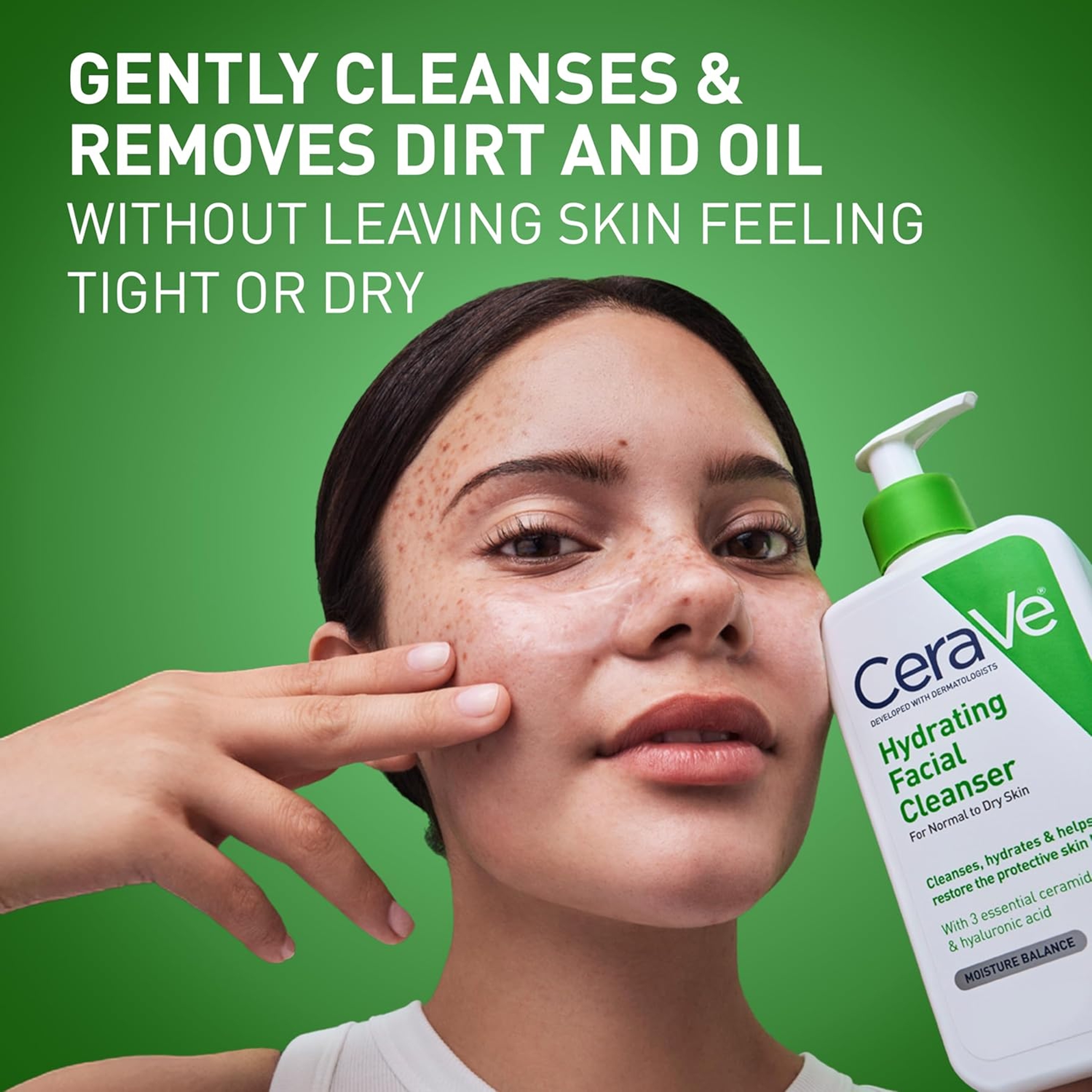 CeraVe Hydrating Facial Cleanser 3 fl.oz - Daily Face Wash Helps Hydrate Normal to Dry Skin 2