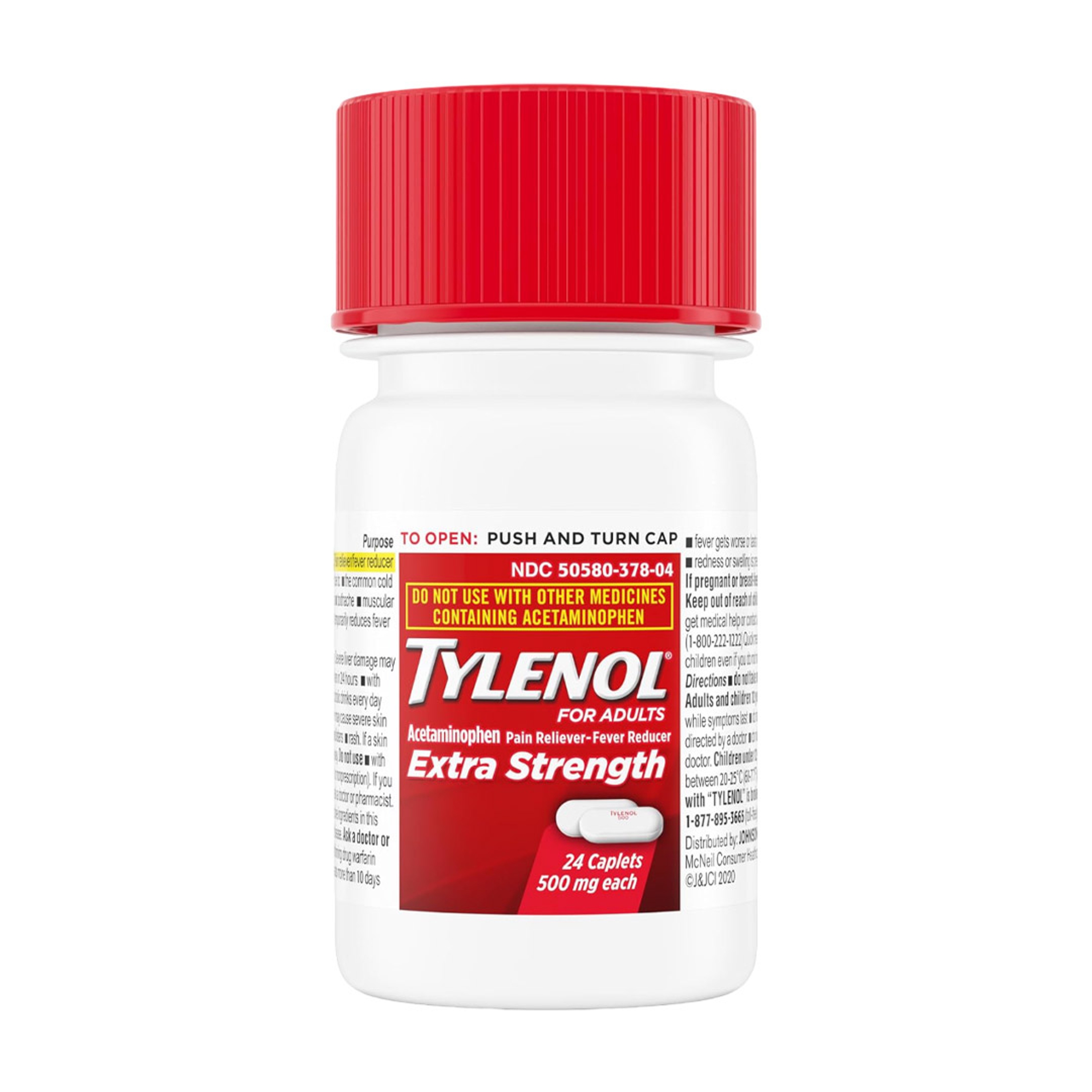 Tylenol Extra Strength 500 mg Acetaminophen Caplets, 24 Ct 1