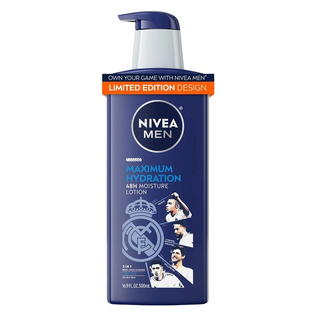 Nivea Men Maximum Hydration 48H Moisture Body Lotion 16.9 fl.oz - Aloe Vera Lotion for Men (Limited Edition)