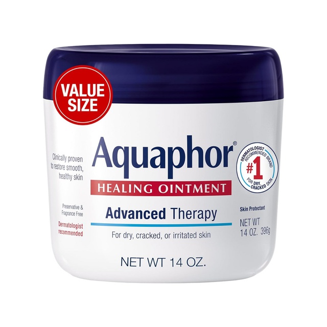 Aquaphor Healing Ointment Advanced Therapy 14 oz - Fragrance Free Body Moisturizer for Dry Skin