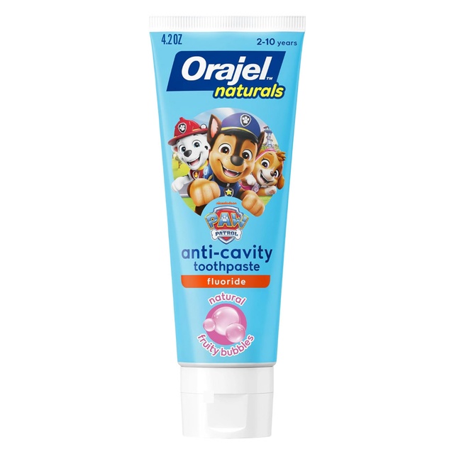 Orajel Kids Paw Patrol Anti-Cavity Fluoride Toothpaste 4.2 oz - Natural Fruity Bubble Flavor, for Kids Ages 2-10