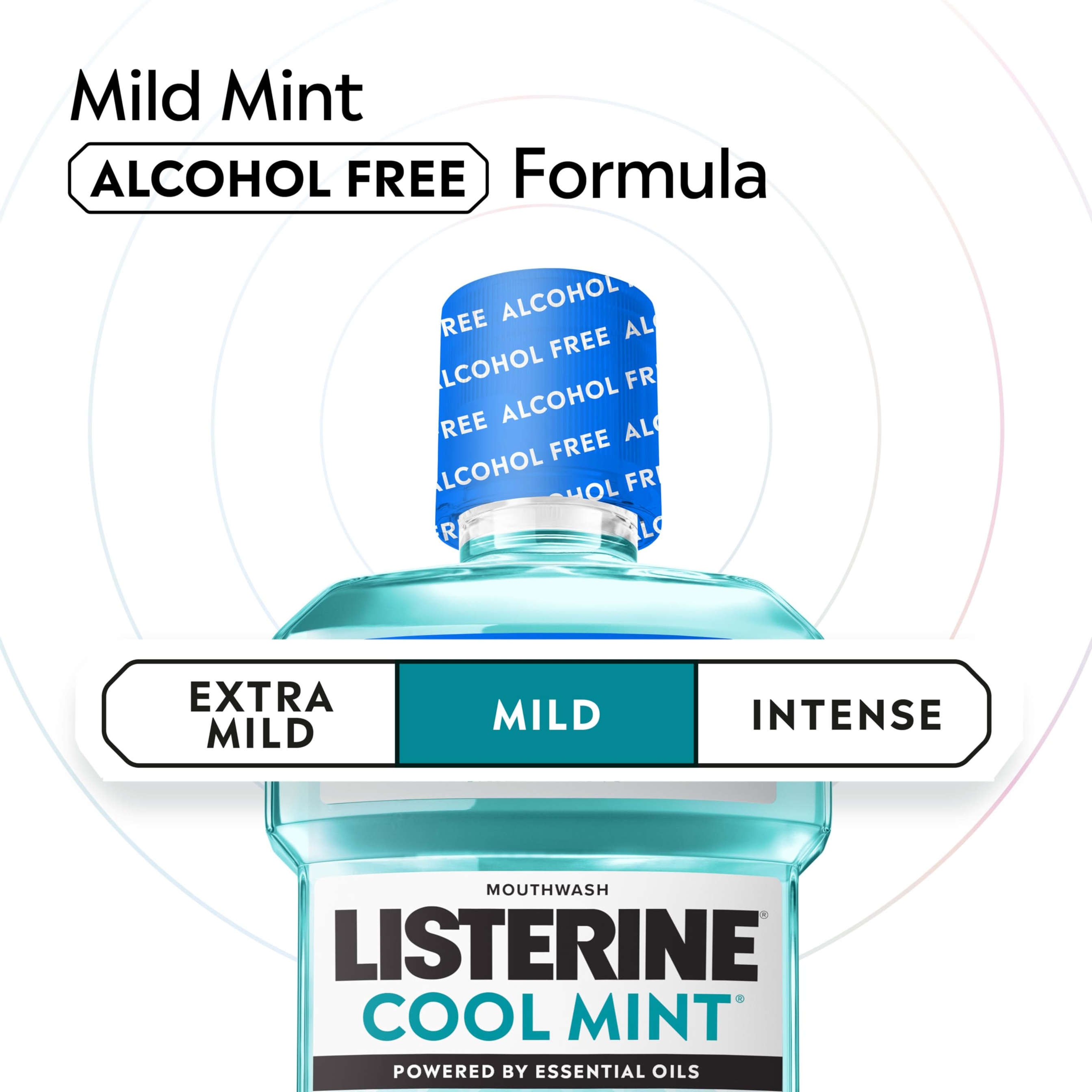 Listerine Cool Mint Alcohol-Free Mild Mouthwash 33.8 fl.oz - Fights Bad Breath Germs for A Fresher & Cleaner Mouth 5