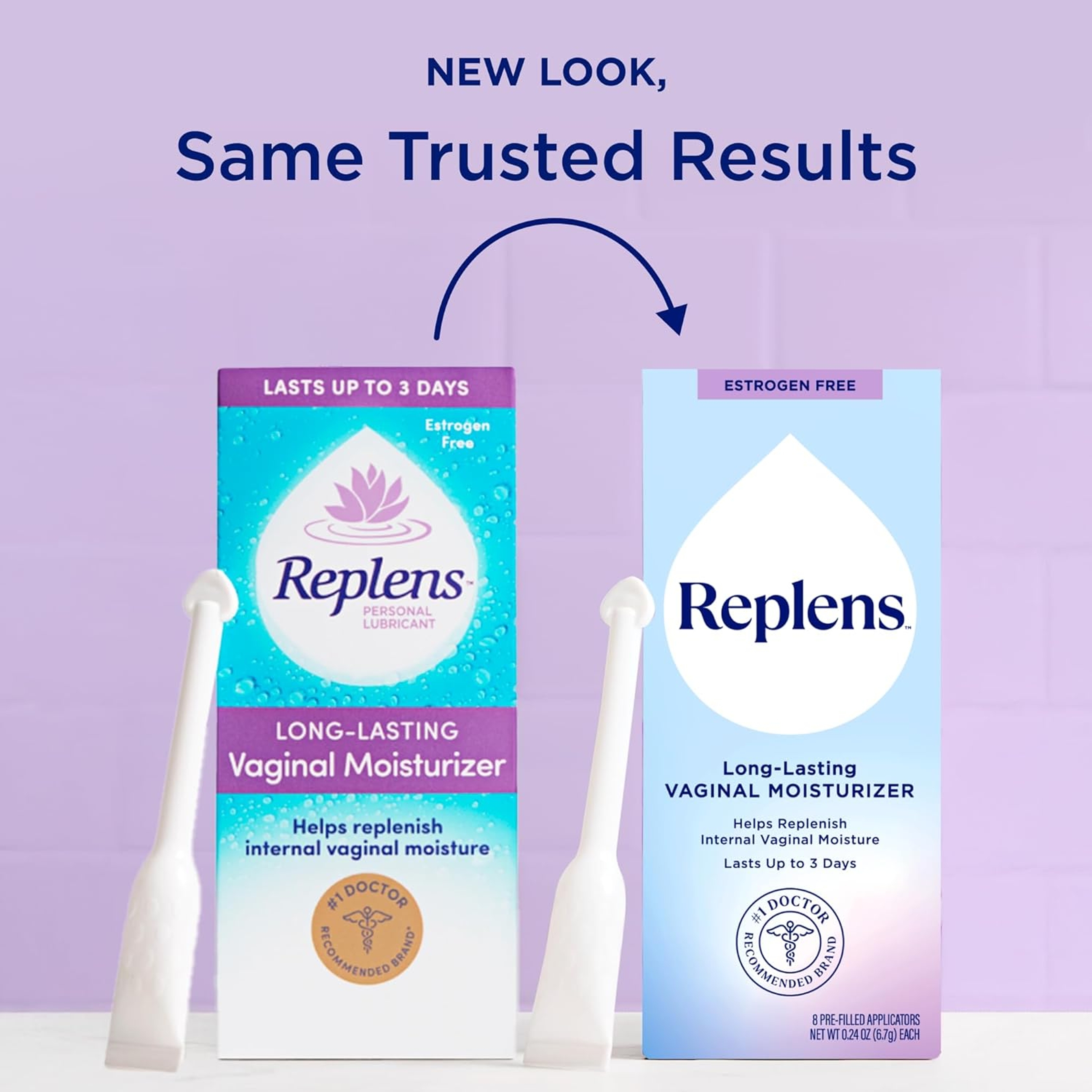 Replens Long-Lasting Feminine Moisturizer 8 Pre-Filled Applicators - Relieves Vaginal Dryness for Up to 3 Days 2