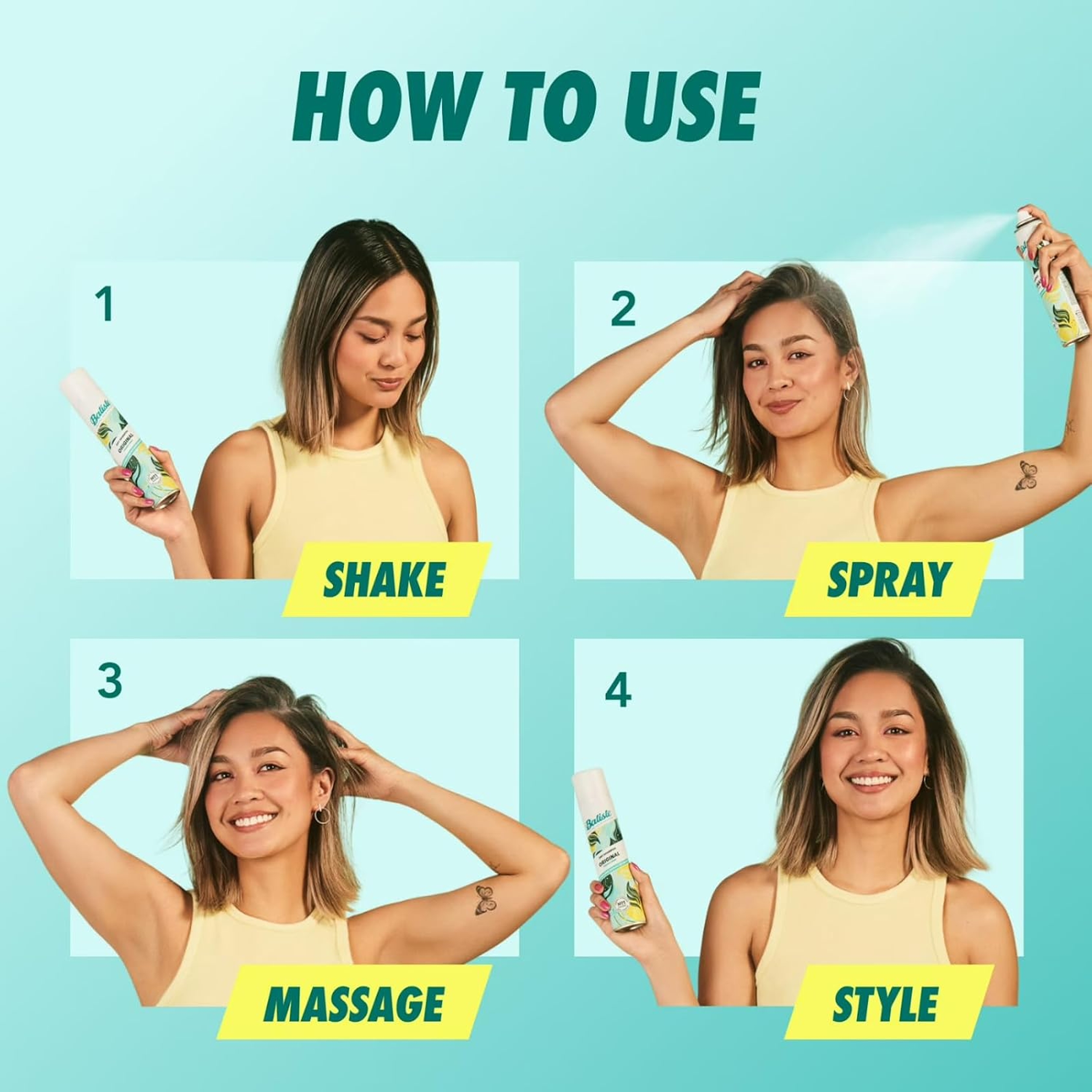 Batiste Dry Shampoo, Original, 1.6 oz - Absorbs Oil & Grease, Classic Clean Scent 5