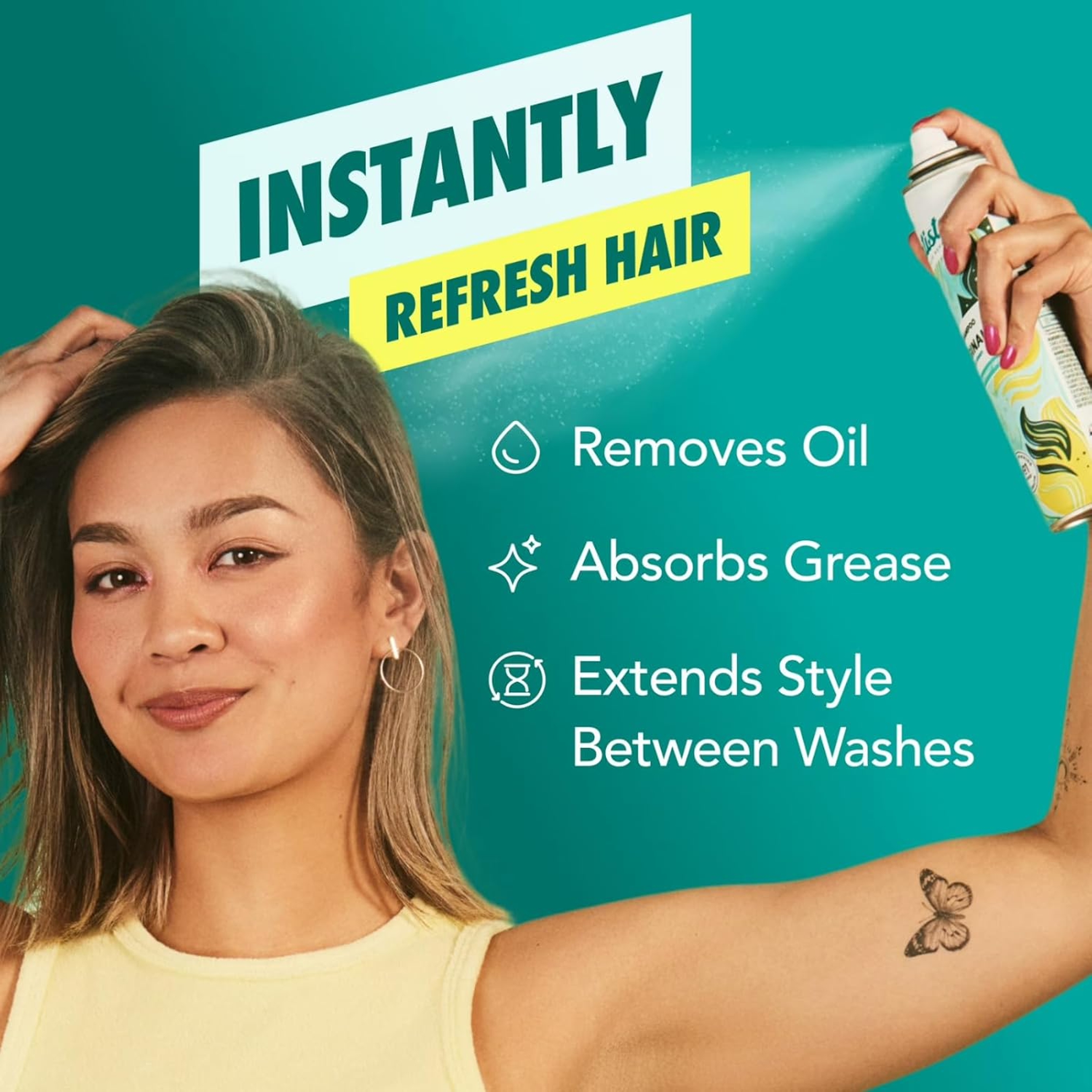 Batiste Dry Shampoo, Original, 1.6 oz - Absorbs Oil & Grease, Classic Clean Scent 2