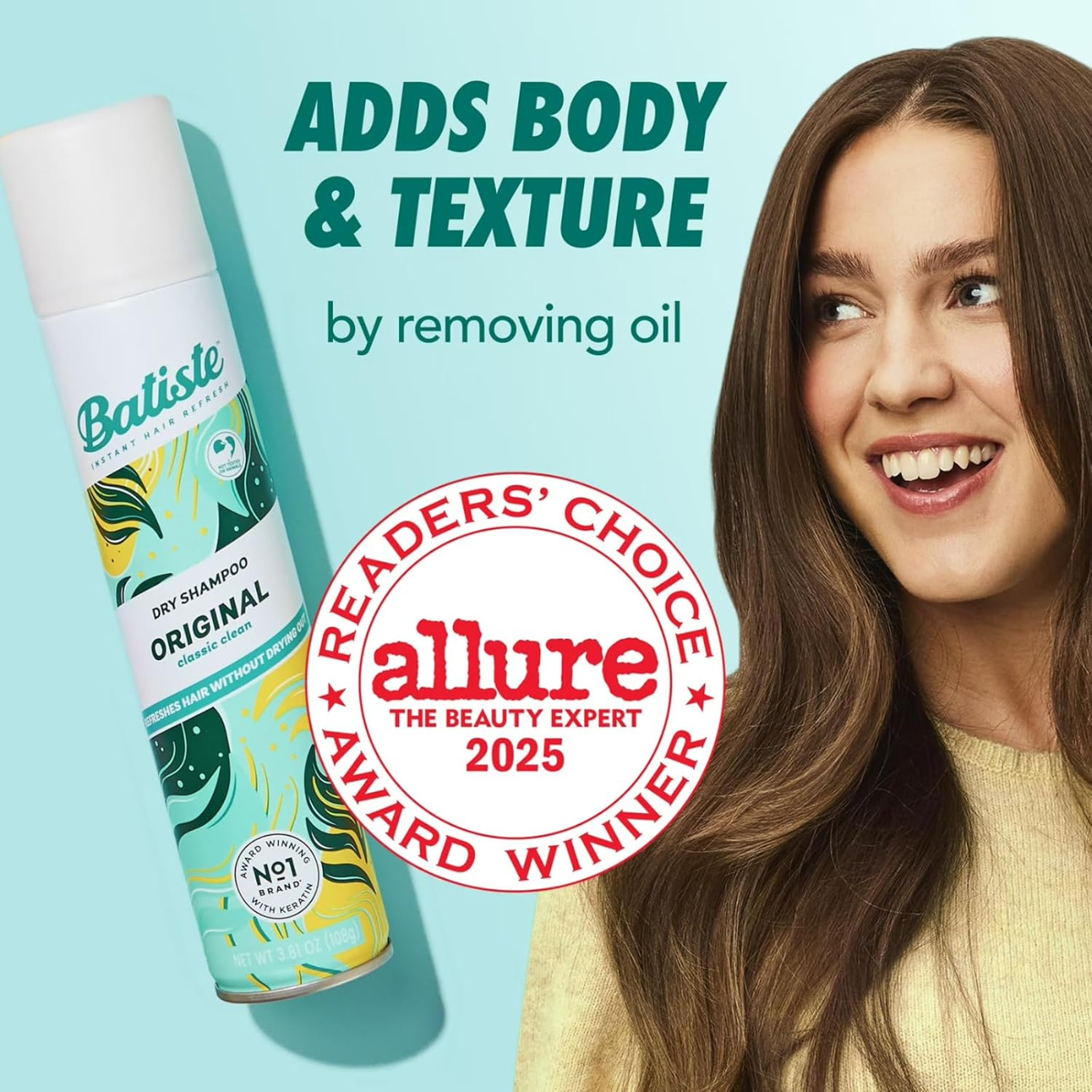Batiste Dry Shampoo, Original, 1.6 oz - Absorbs Oil & Grease, Classic Clean Scent 7