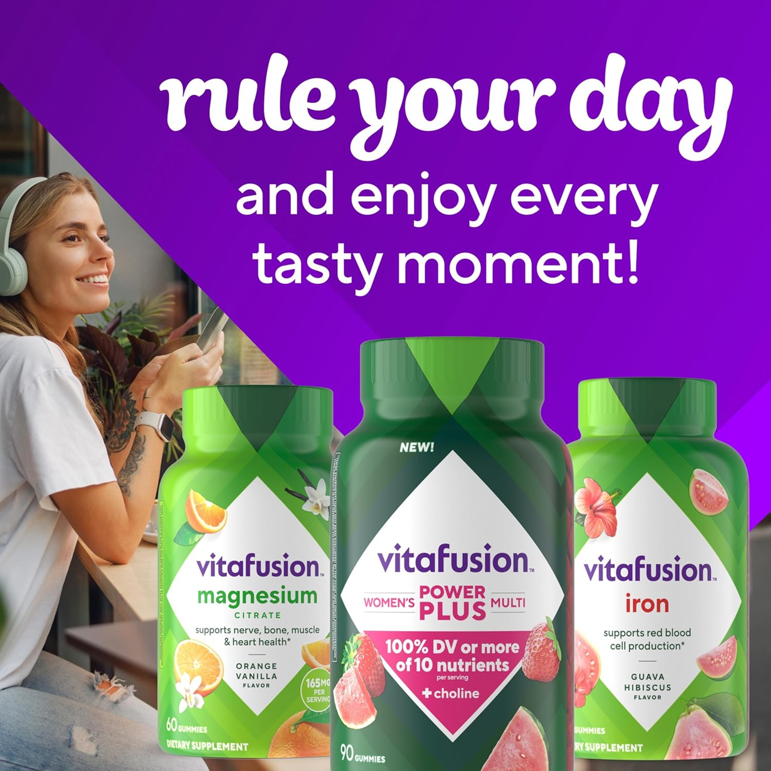 Vitafusion Power Plus Women's Multivitamin 90 Gummies - Strawberry & Watermelon Flavor 9