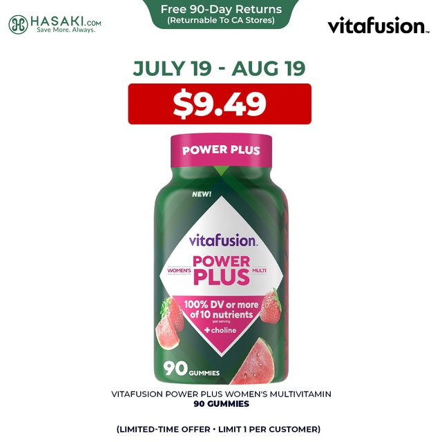 Vitafusion Power Plus Women's Multivitamin 90 Gummies - Strawberry & Watermelon Flavor — Out of stock