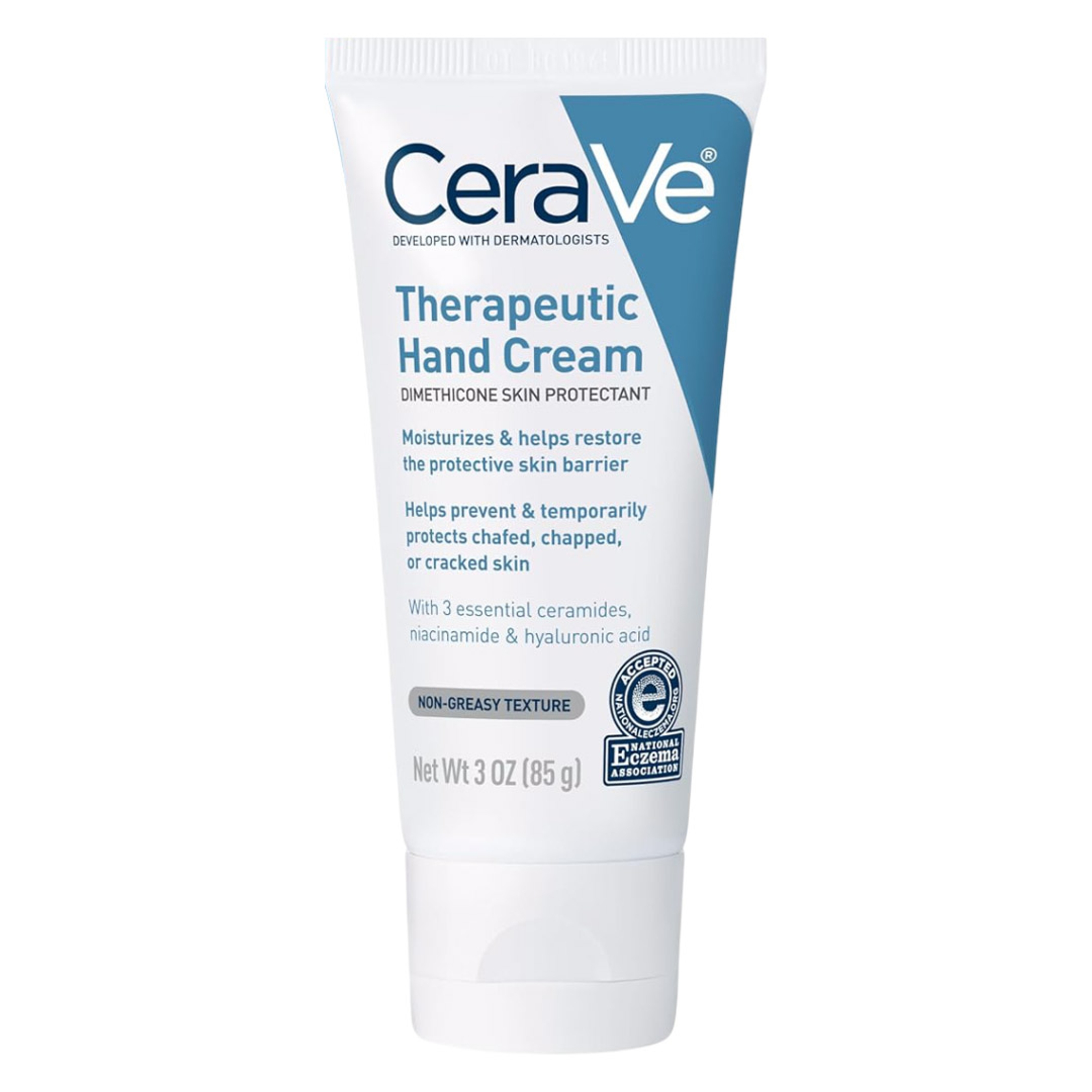 CeraVe Therapeutic Hand Cream 3 oz - Dimethicone Hand Lotion for Dry Cracked Hands 1