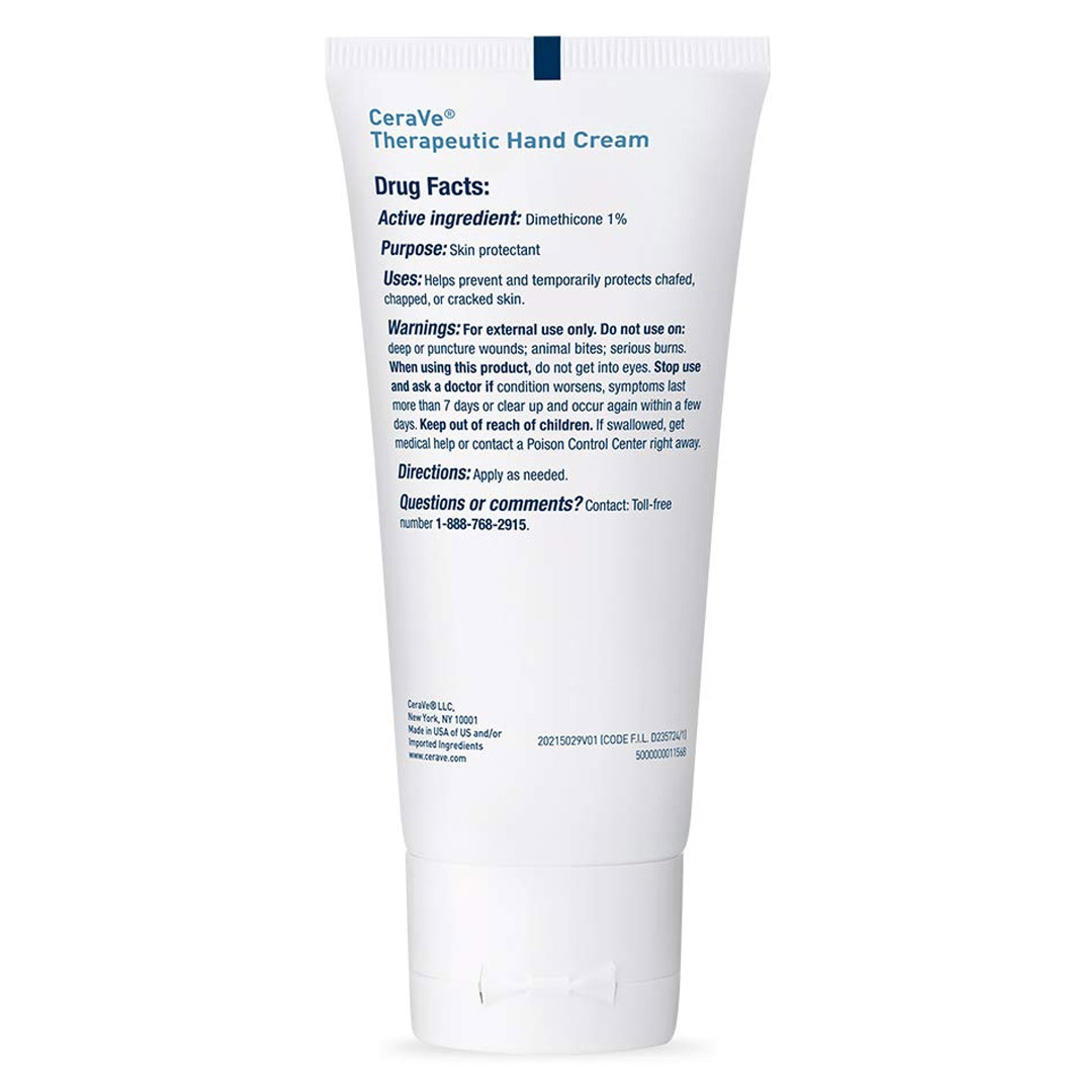 CeraVe Therapeutic Hand Cream 3 oz - Dimethicone Hand Lotion for Dry Cracked Hands 7