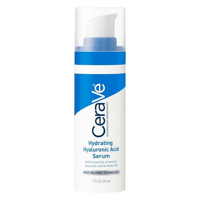 Cerave Hyaluronic Acid Serum for Face with Vitamin B5 and Ceramides, Hydrating Face Serum for Dry Skin, Fragrance Free, 1 Ounce