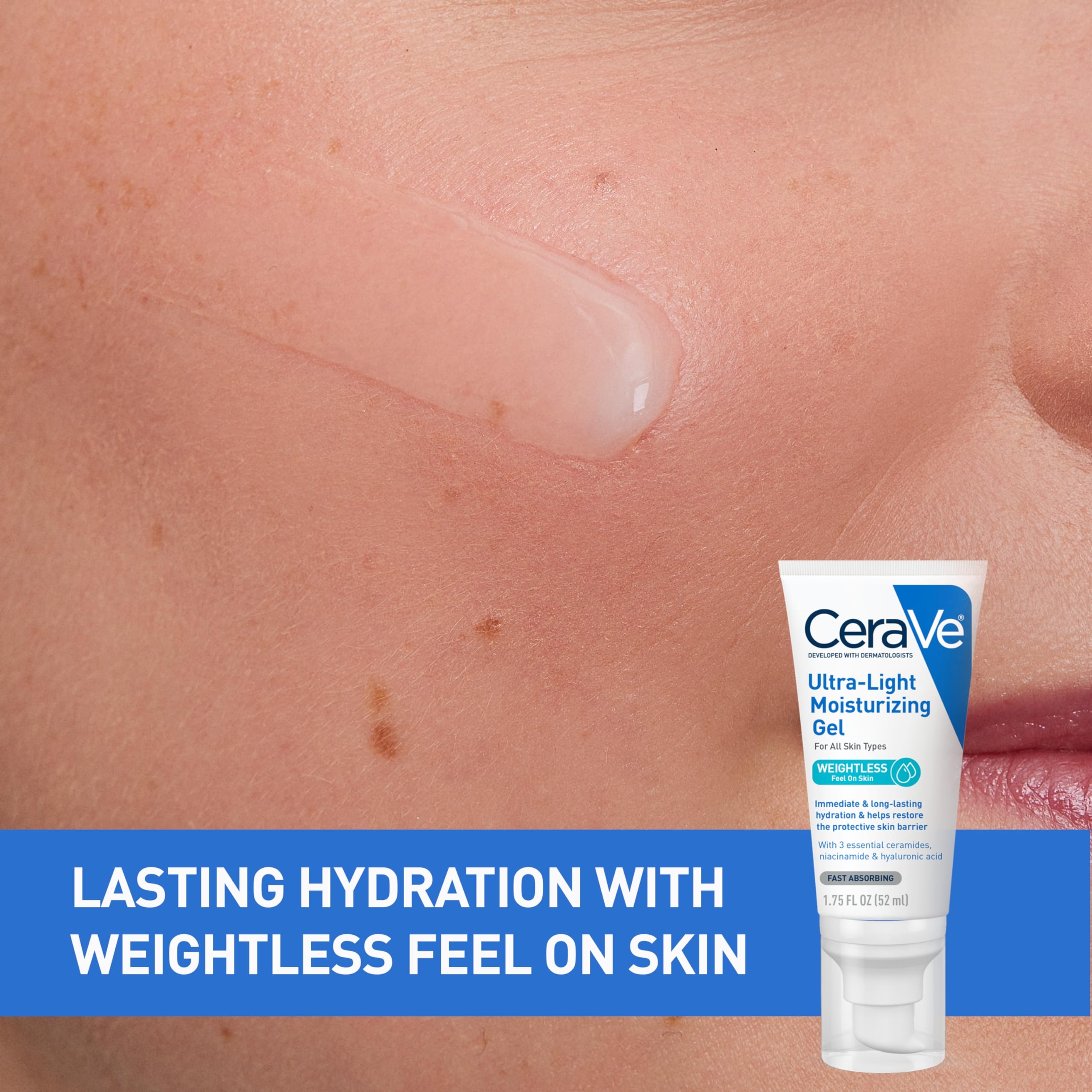 CeraVe Ultra-Light Moisturizing Gel 1.75 fl.oz - Lightweight Moisturizer Hydrates for All Skin Types 2