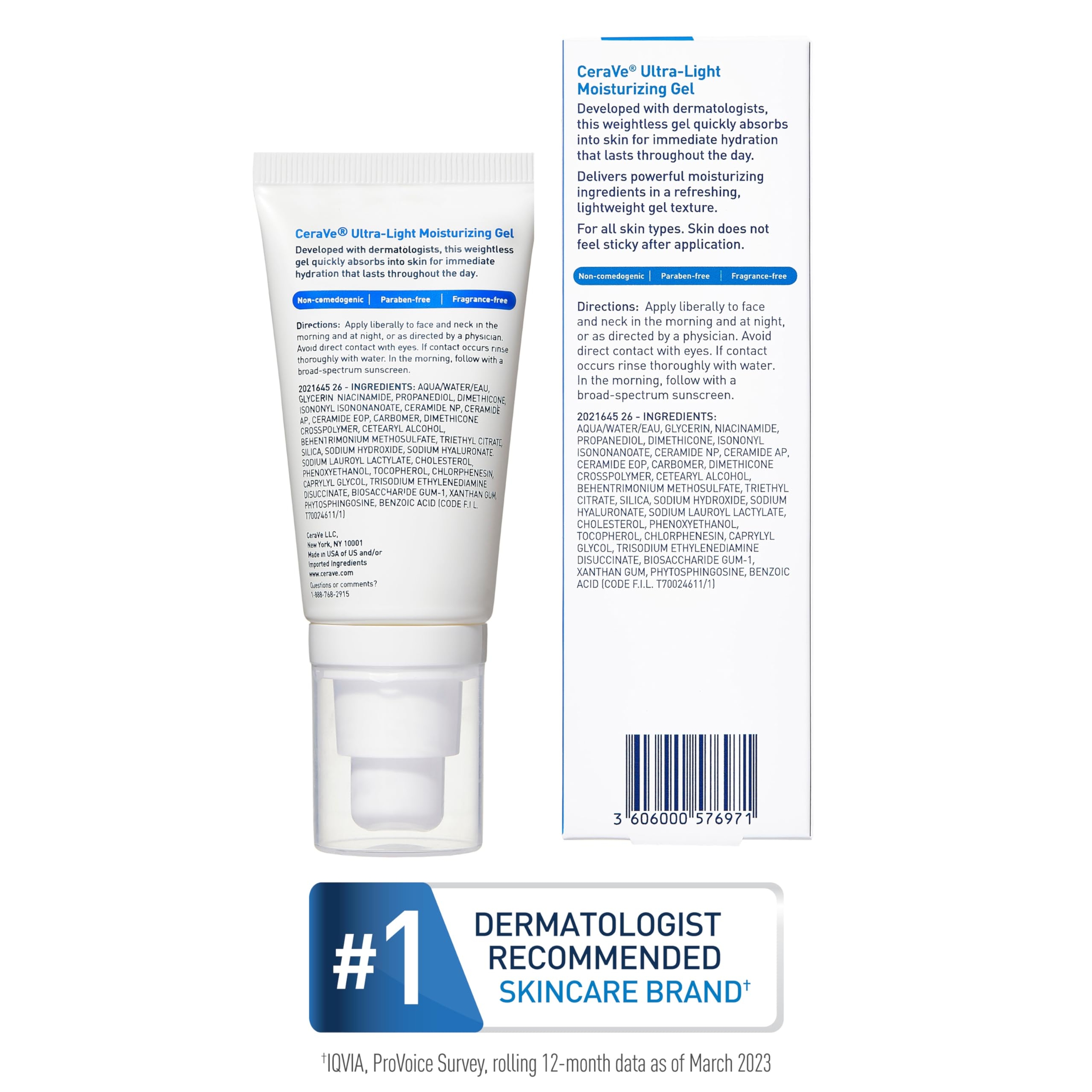 CeraVe Ultra-Light Moisturizing Gel 1.75 fl.oz - Lightweight Moisturizer Hydrates for All Skin Types 7